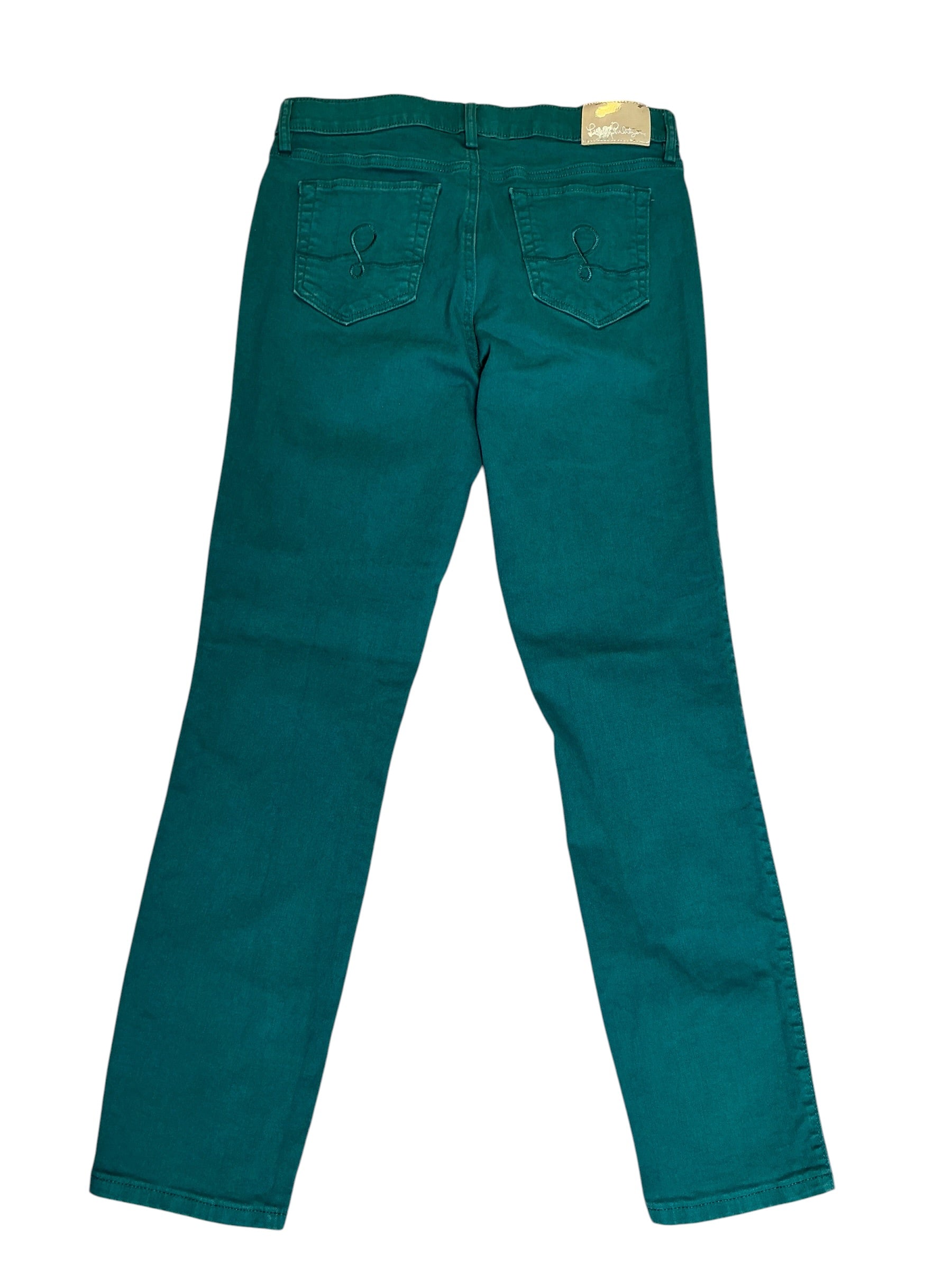 Lilly Pulitzer South Ocean High-Rise Skinny Jean Agate Green - Size 8