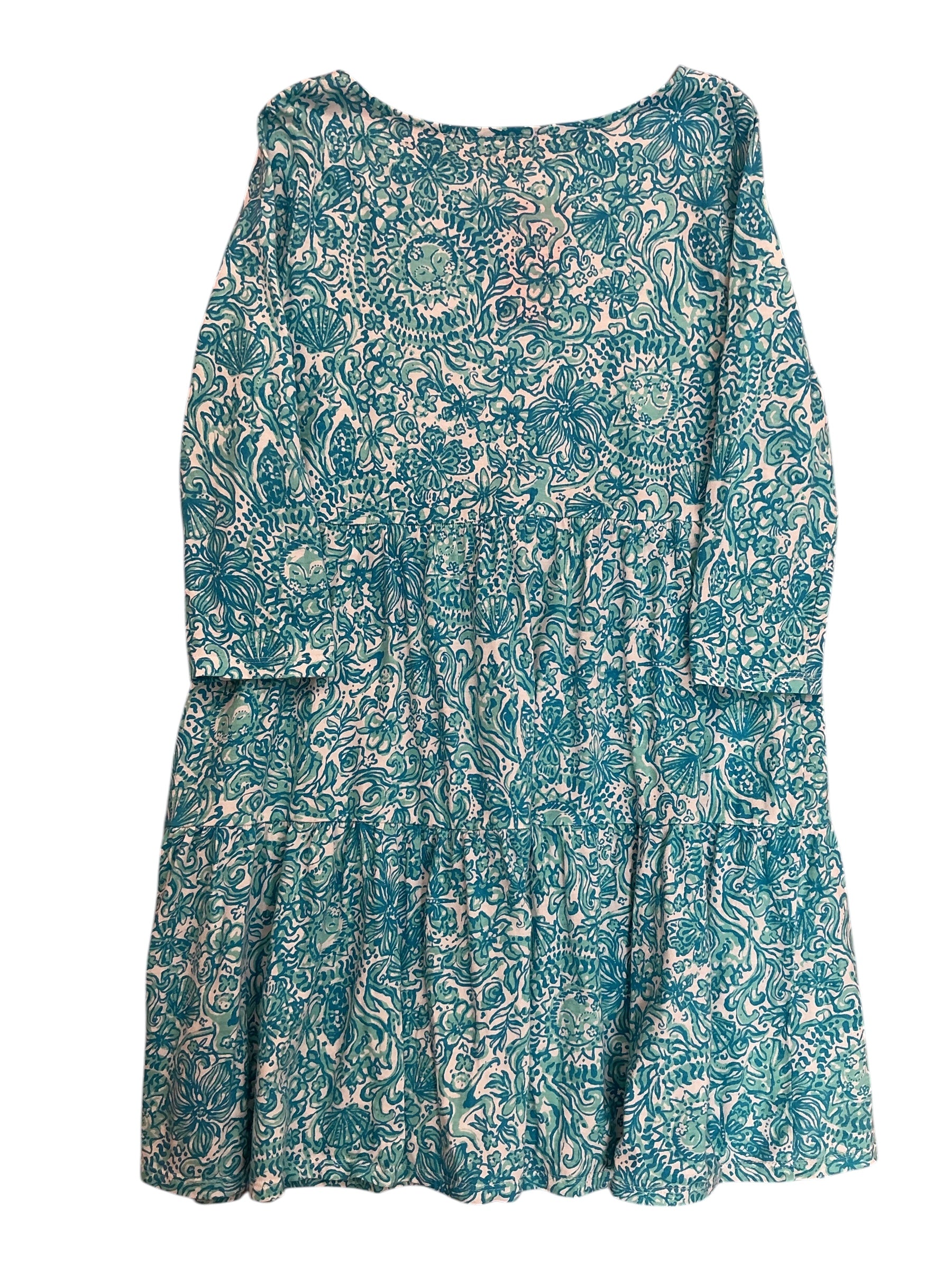 Lilly Pulitzer Girls Kids Mini Geanna Dress Resort White Took Me By Sunrise - Size XL 12-14