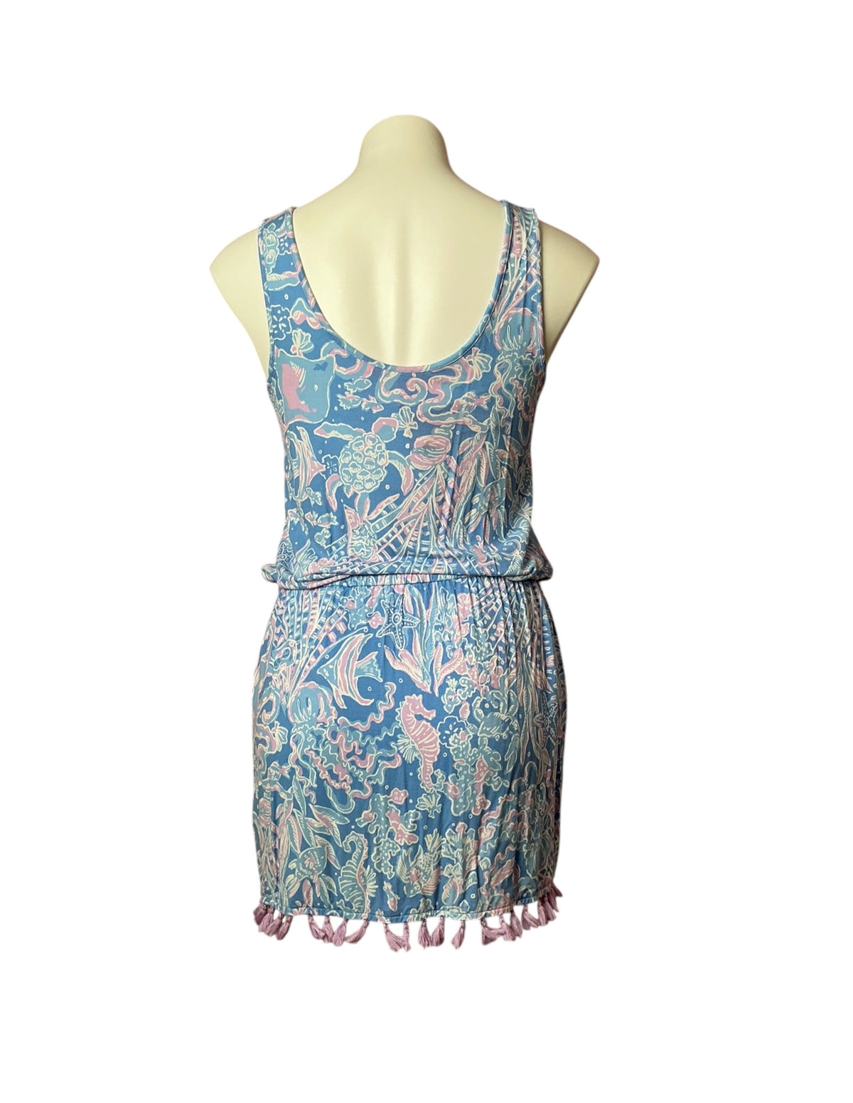 Lilly Pulitzer Jarrett Romper Boca Blue Sea What I Sea - Size XS