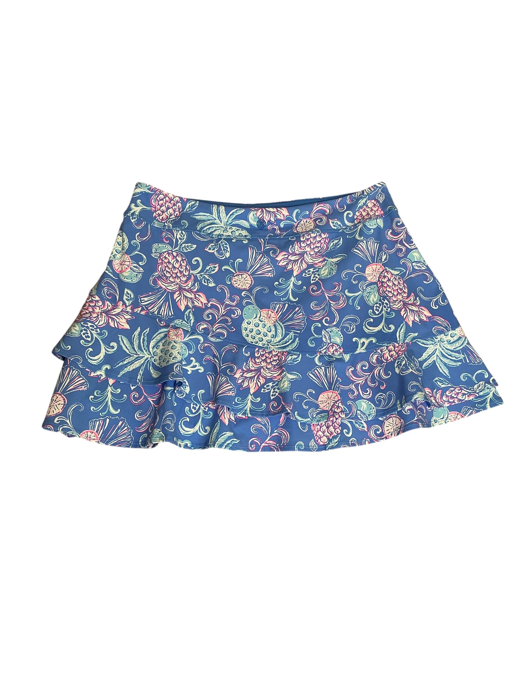 Lilly Pulitzer NWT Romana High Rise Skort Sunwashed Blue Citrus Crush - Size XL