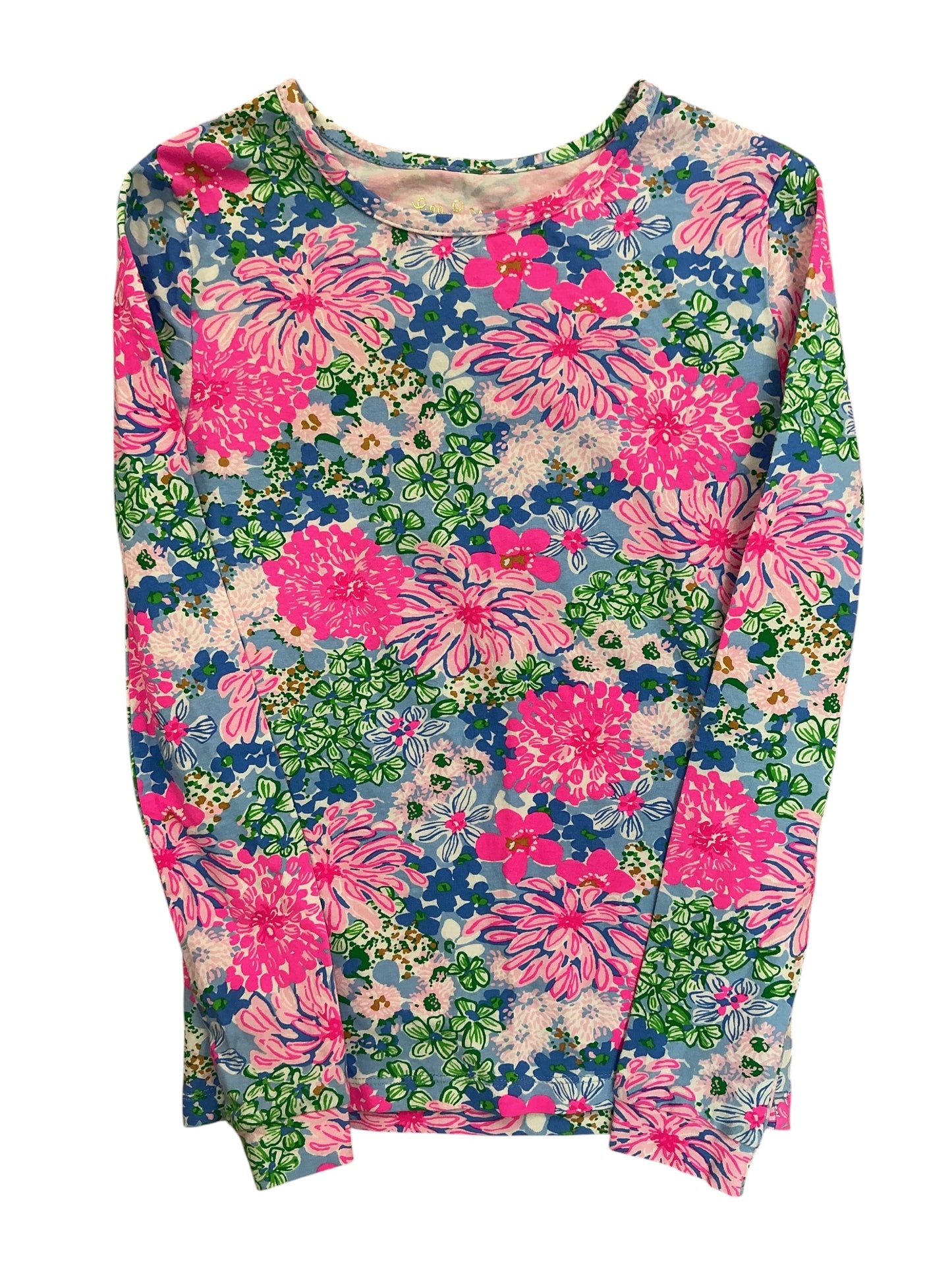 Lilly Pulitzer Kids Girls Mini Jansen Long Sleeve Top Tiny Garden - Size 10