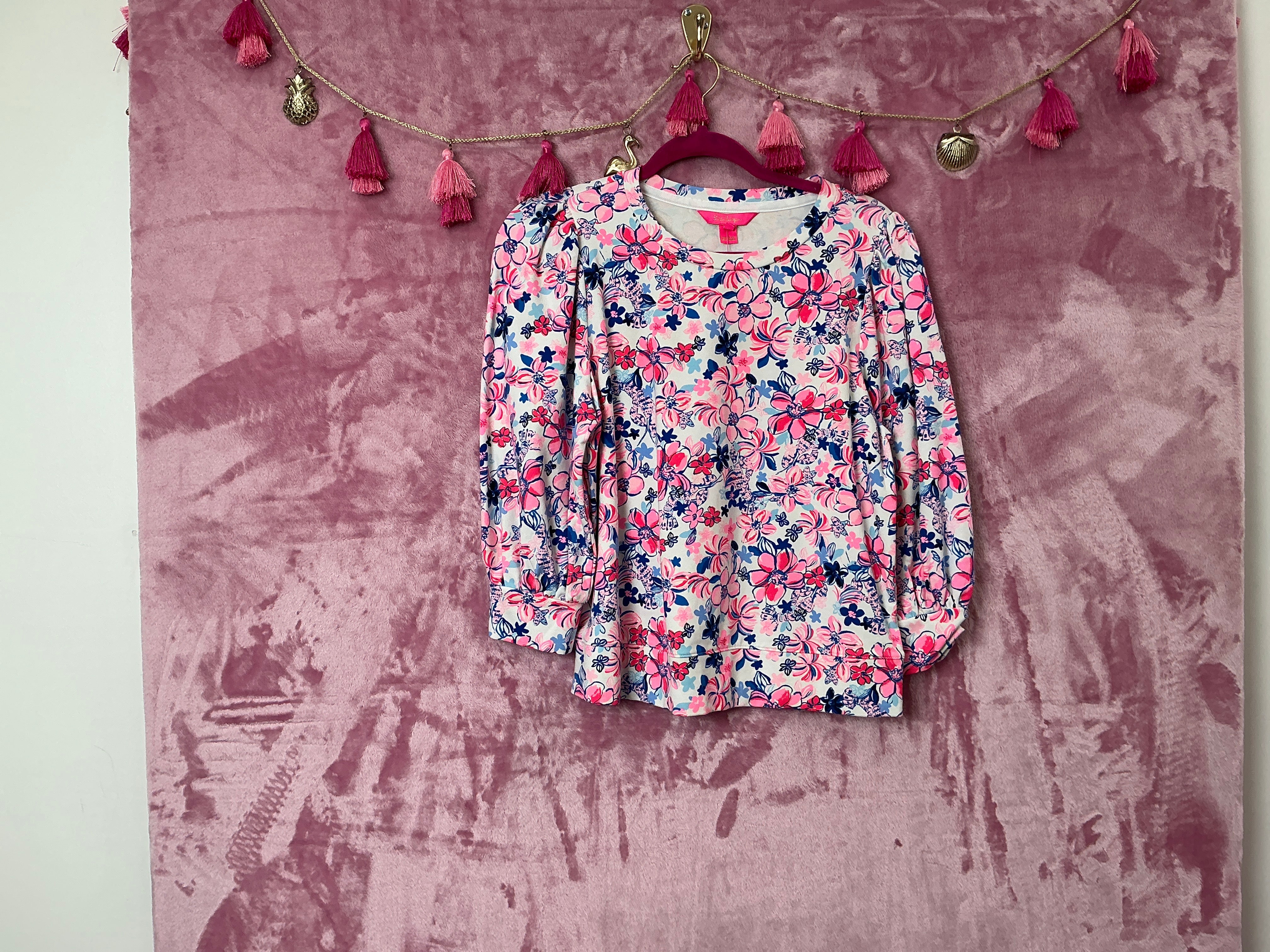 Lilly Pulitzer NWT Corden Sweatshirt Resort White Party Like A Lobstar - Size S