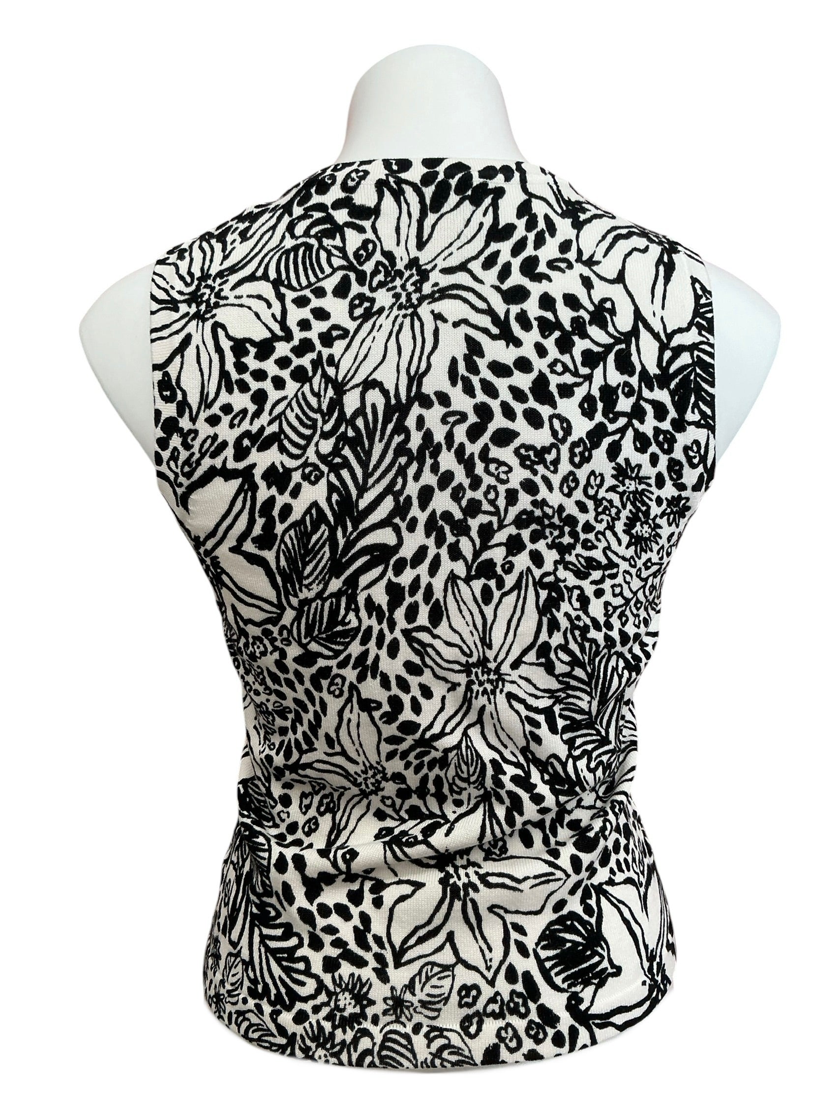 Lilly Pulitzer NWT Fairley Sweater Shell Top Onyx Lots To Spot - Size XS