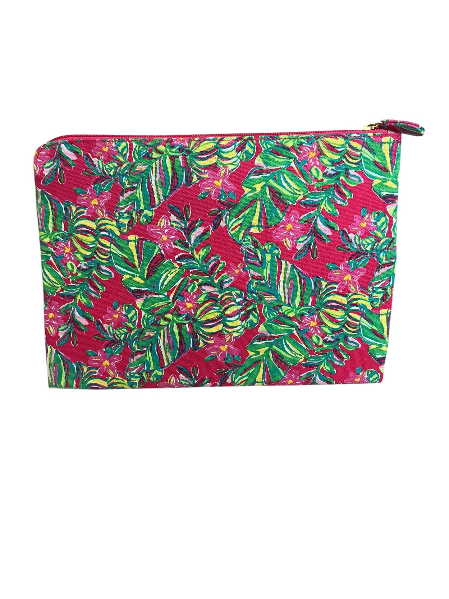 Lilly Pulitzer NWT Pick Me Up Pouch Large Pomegranate Jungle Tumble