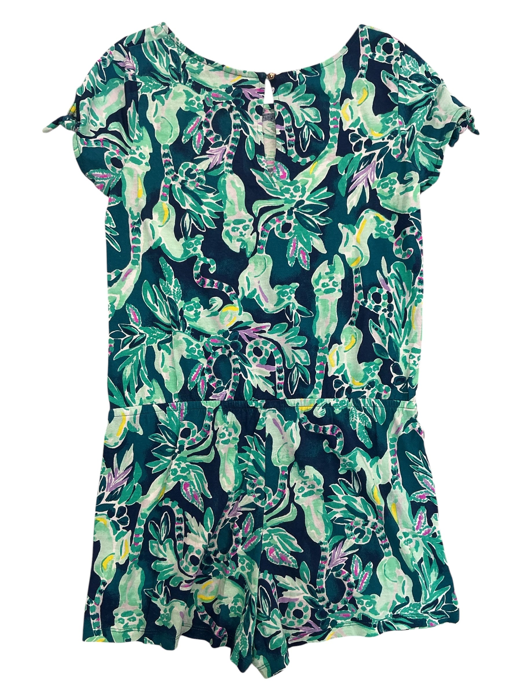 Lilly Pulitzer Kids Girls Beacon Romper Tidal Wave In The Details - Size XL 12-14