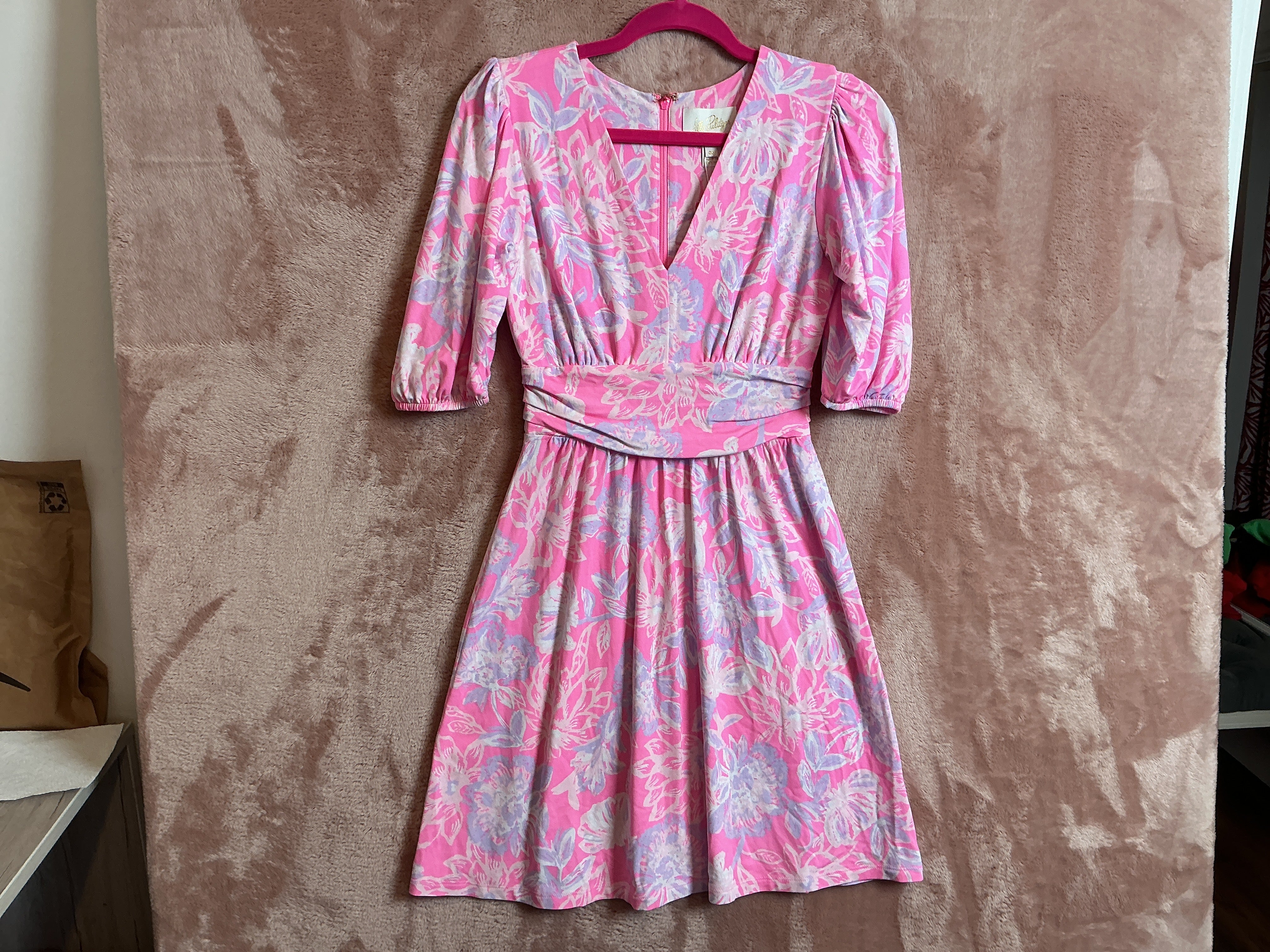 Lilly Pulitzer NWT Brightan Dress - Rousseau Pink Zen Garden - Size 00