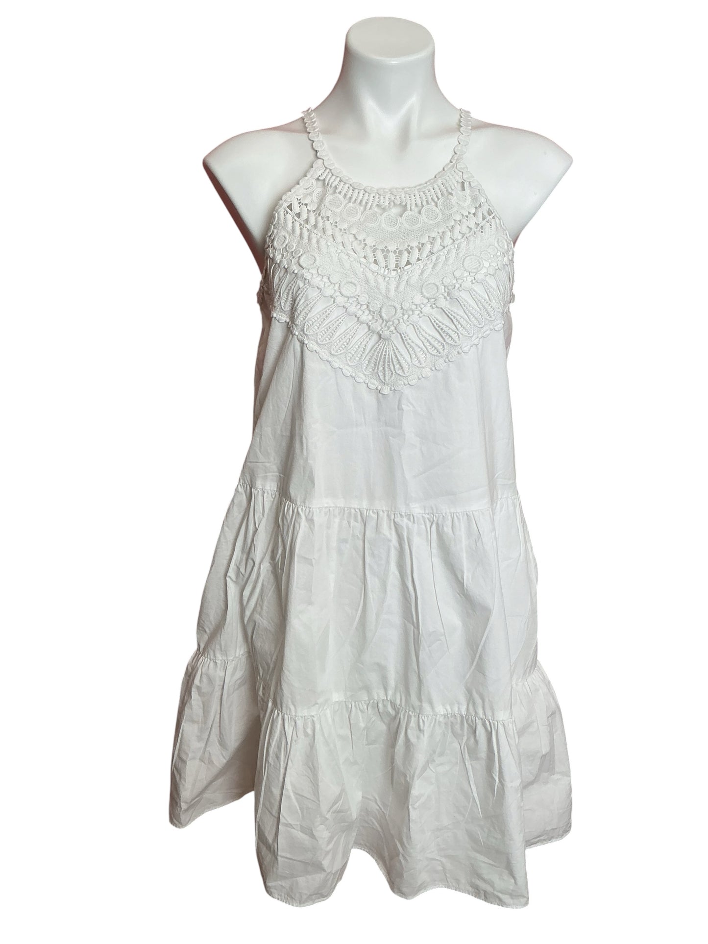 Lilly Pulitzer Britt Cotton Halter Dress Resort White - Size 10