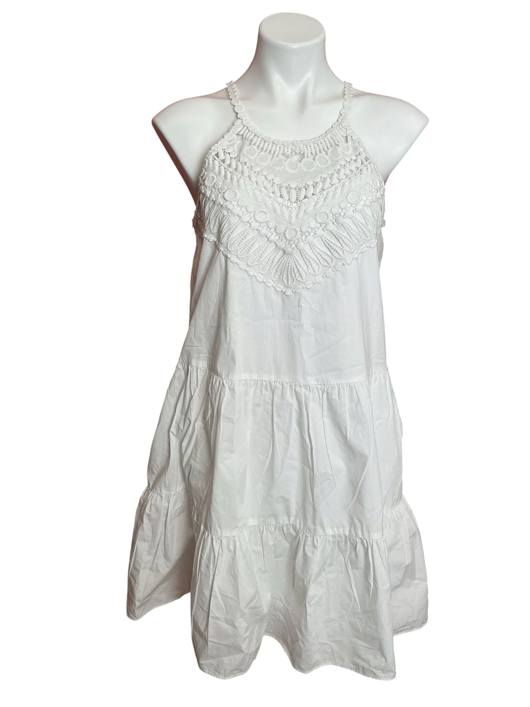 Lilly Pulitzer Britt Cotton Halter Dress Resort White - Size 10