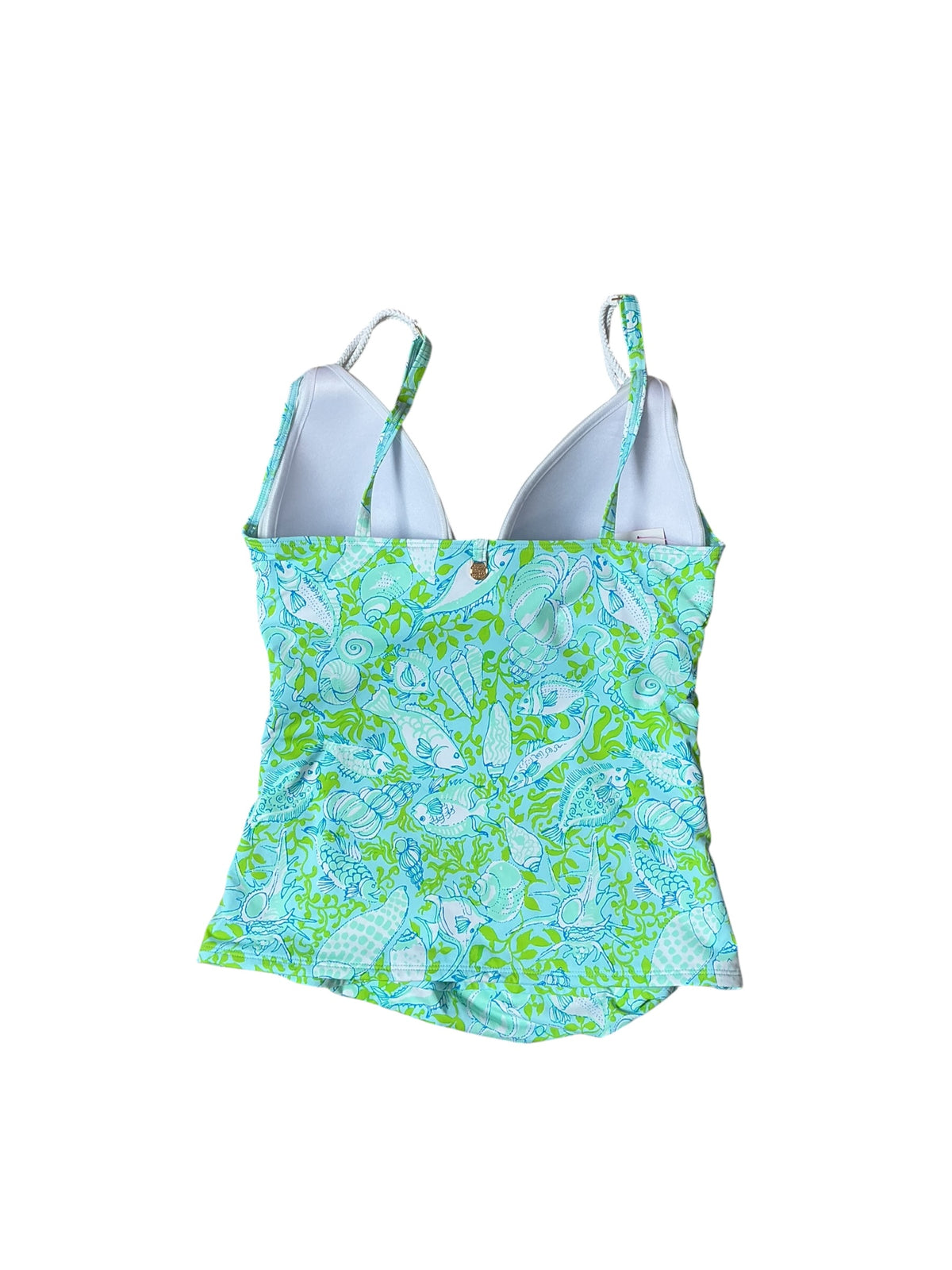 Lilly Pulitzer NWT Amarika Tankini Top Day Dream Blue Throw Me A Line - Size 10