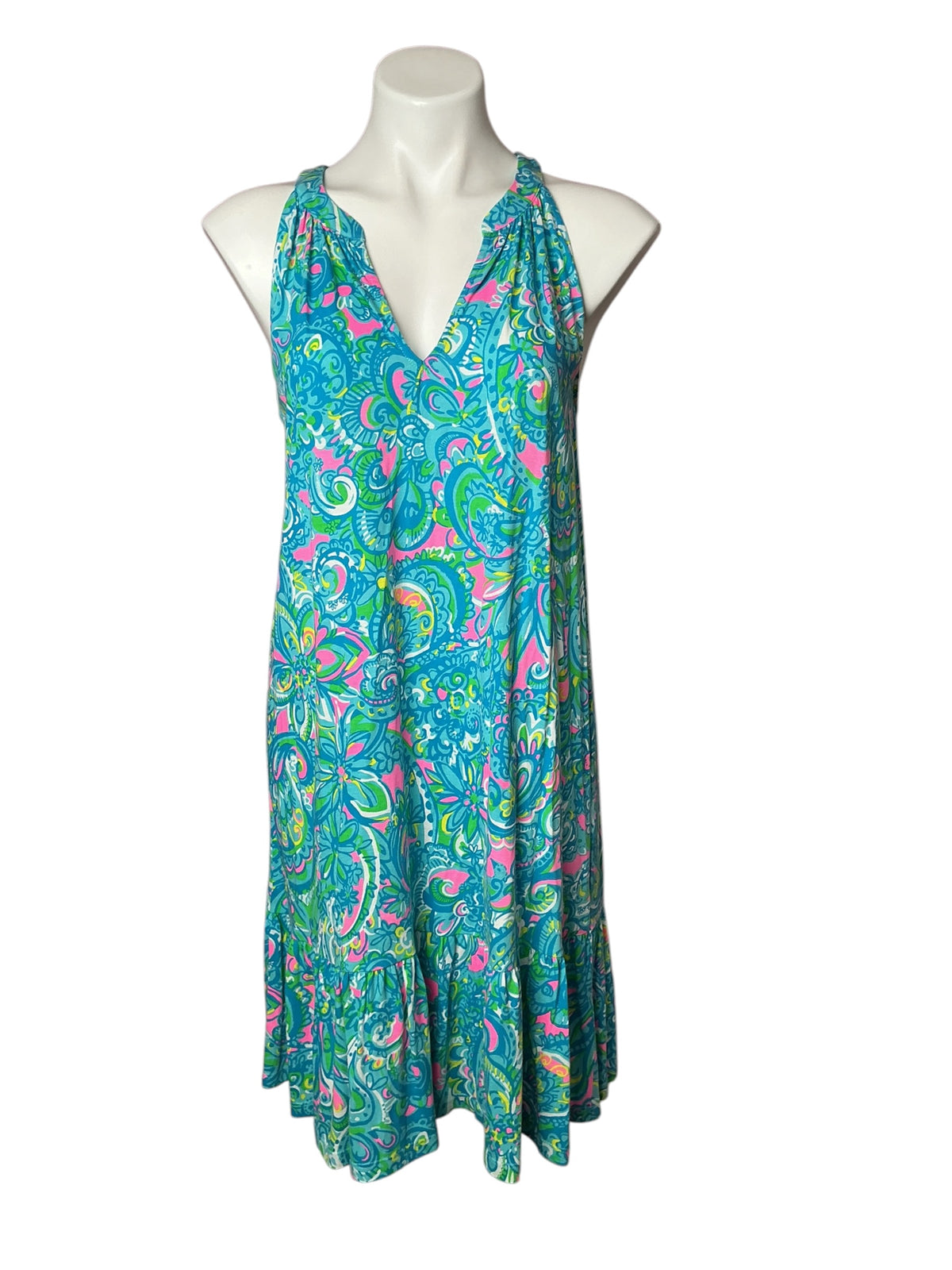 Lilly Pulitzer Danberry Dress Seabreeze Blue Hey Gull Friend - Size M
