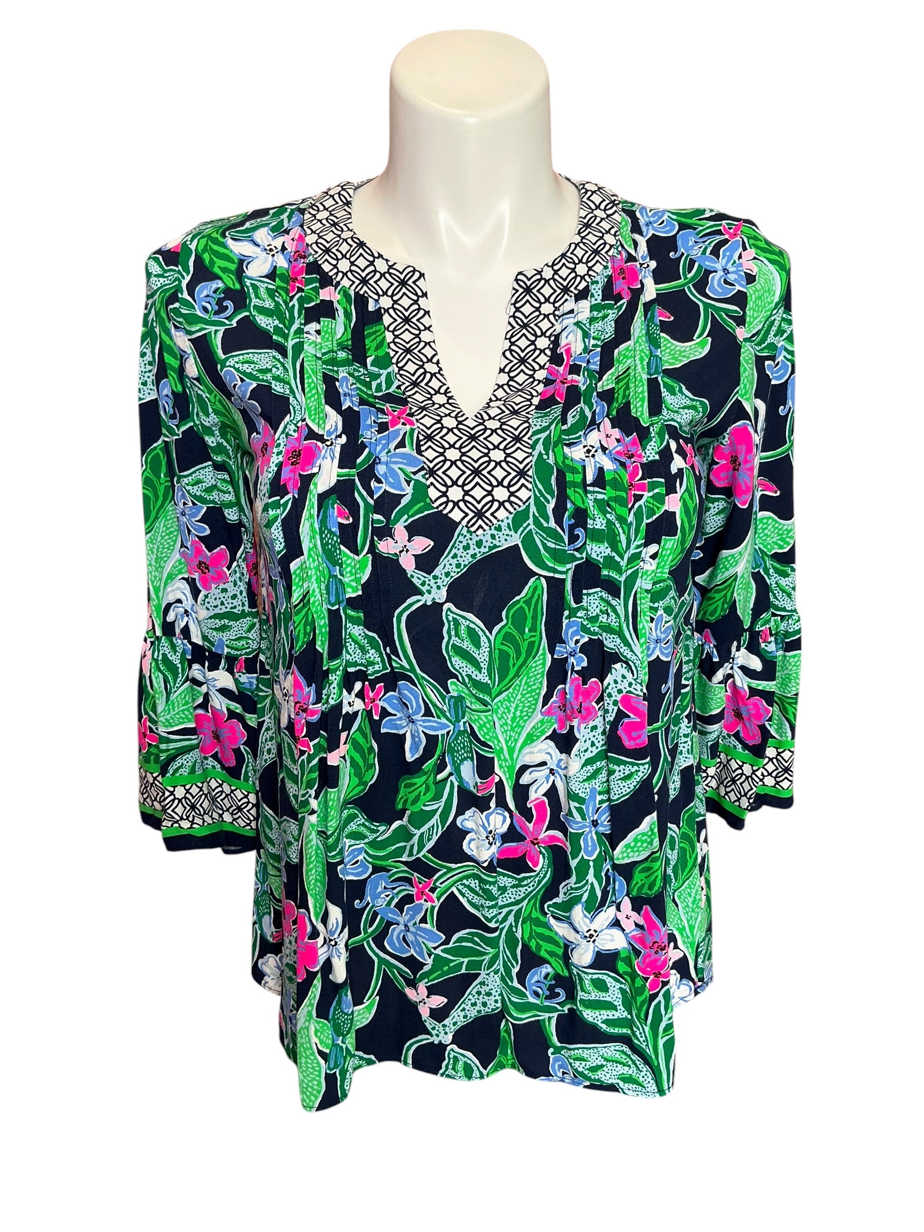 Lilly Pulitzer Ellalynn Tunic Multi Untamed Engineered Tunic - Size XS