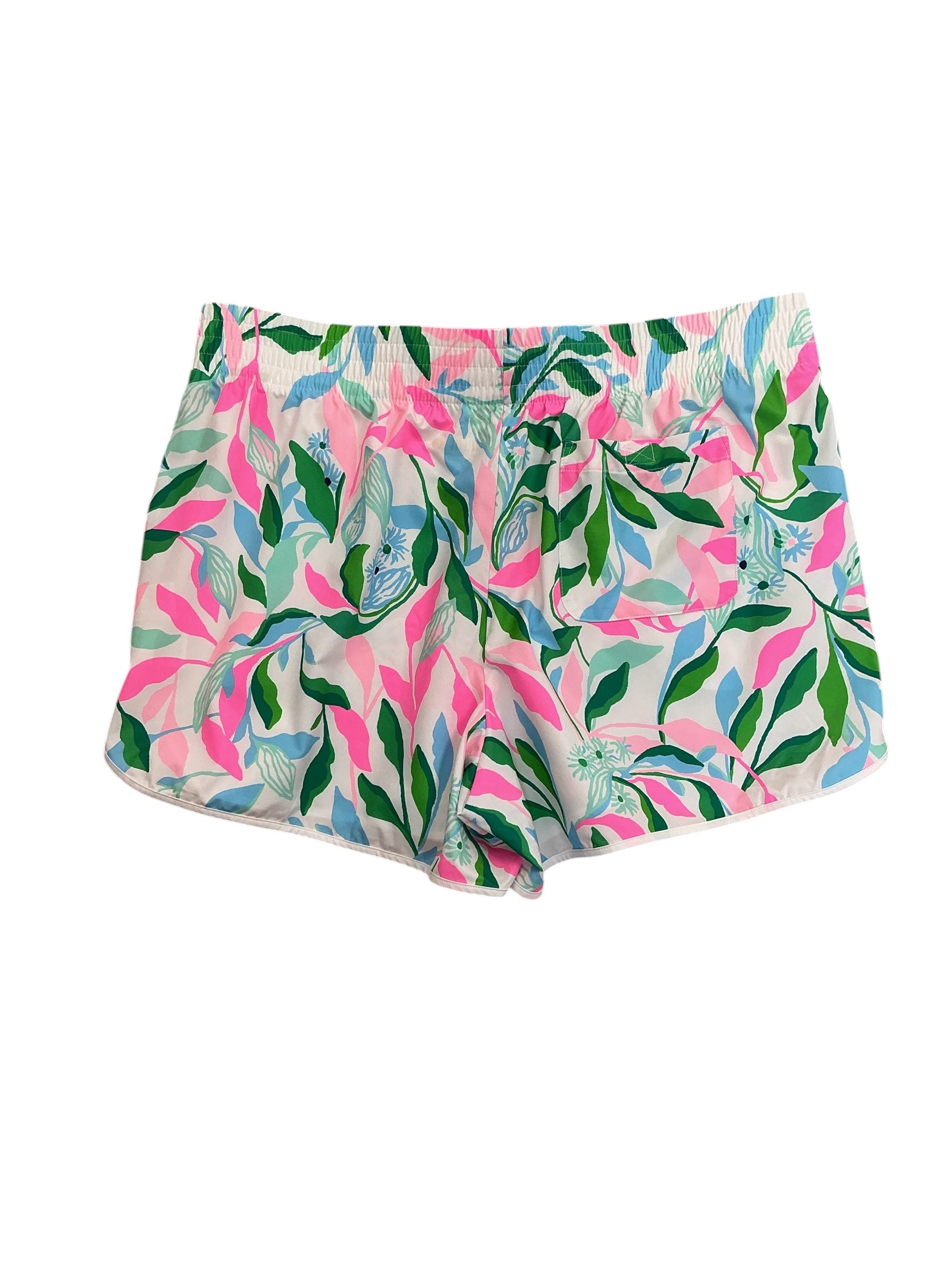 Lilly Pulitzer Luxletic UPF 50+ Backcourt Shorts Resort White Holding Court - Size L