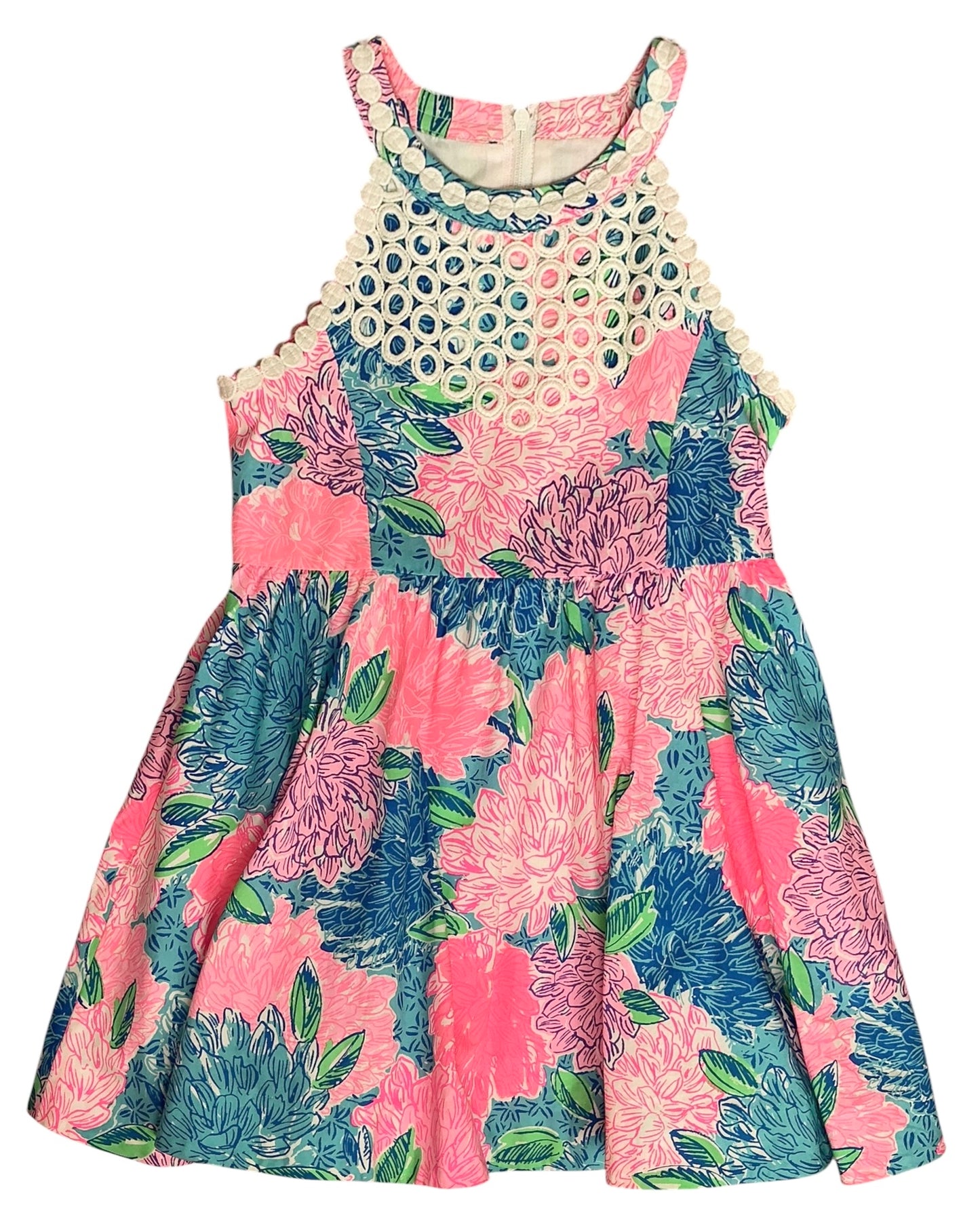 Lilly Pulitzer Girls Little Kinley Dress Beach House Blooms - Size 4