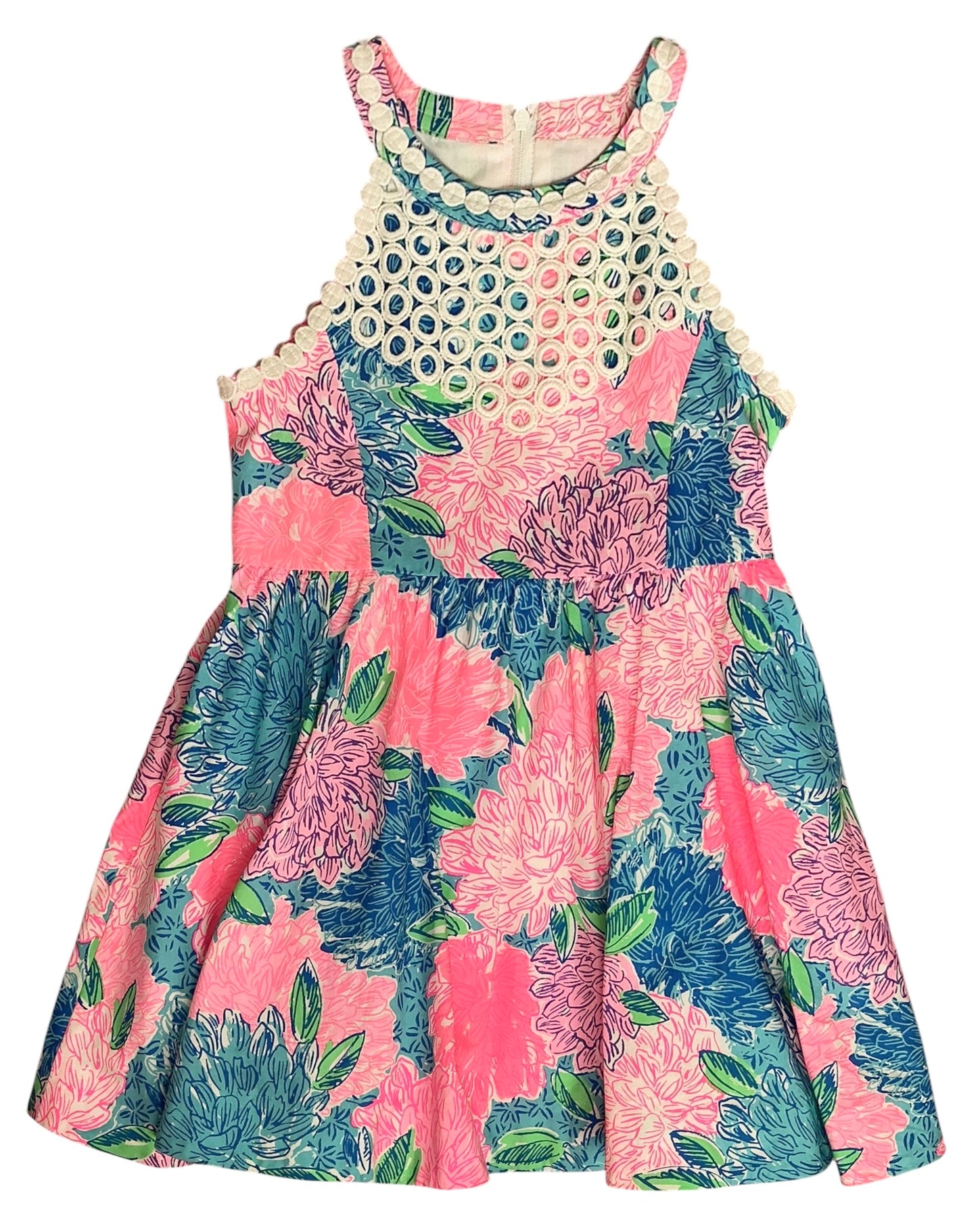 Lilly Pulitzer Girls Little Kinley Dress Beach House Blooms - Size 4