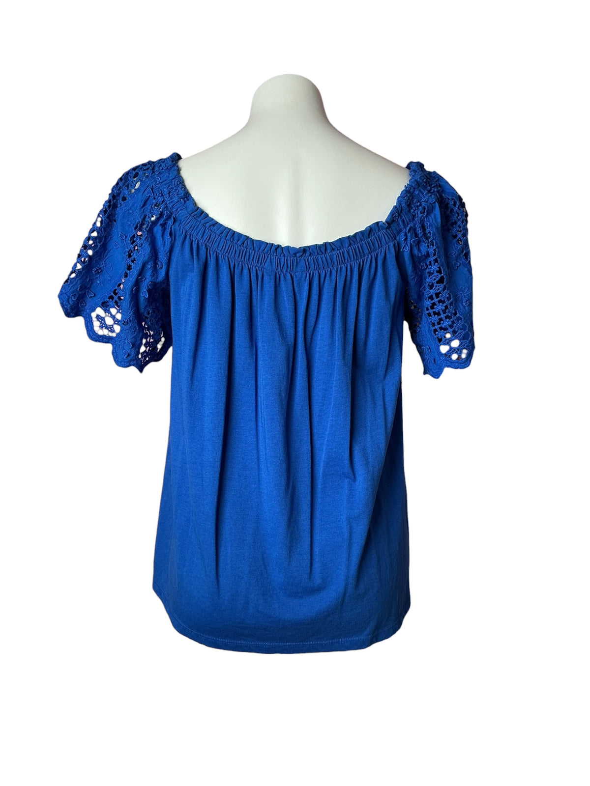 Lilly Pulitzer Fayette Off-The-Shoulder Top Baha Blue - Size XL