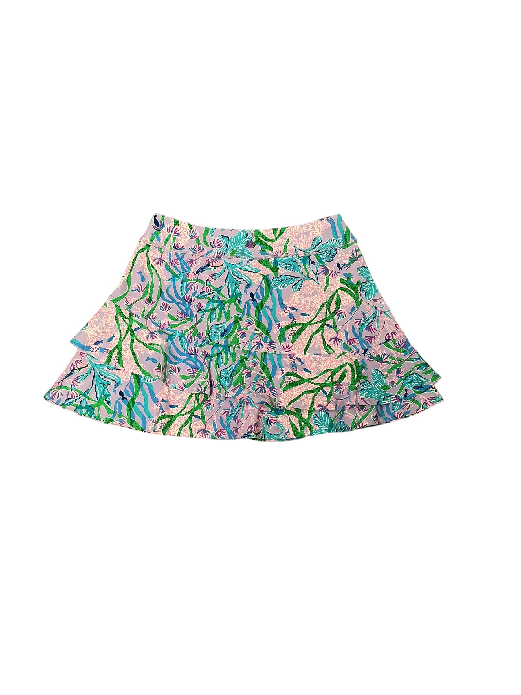 Lilly Pulitzer- Romana High Rise Skort UPF 50+ Multi Secret Escape Size M