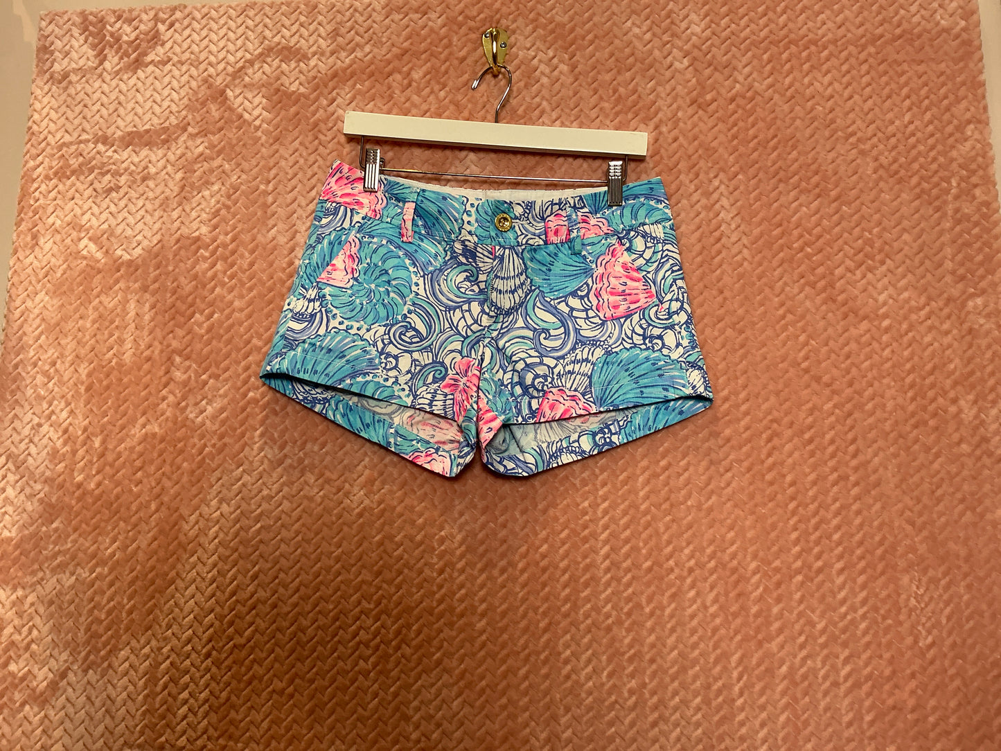 Lilly Pulitzer NWT Walsh Short Blue Haven Raising Shell - Size 2