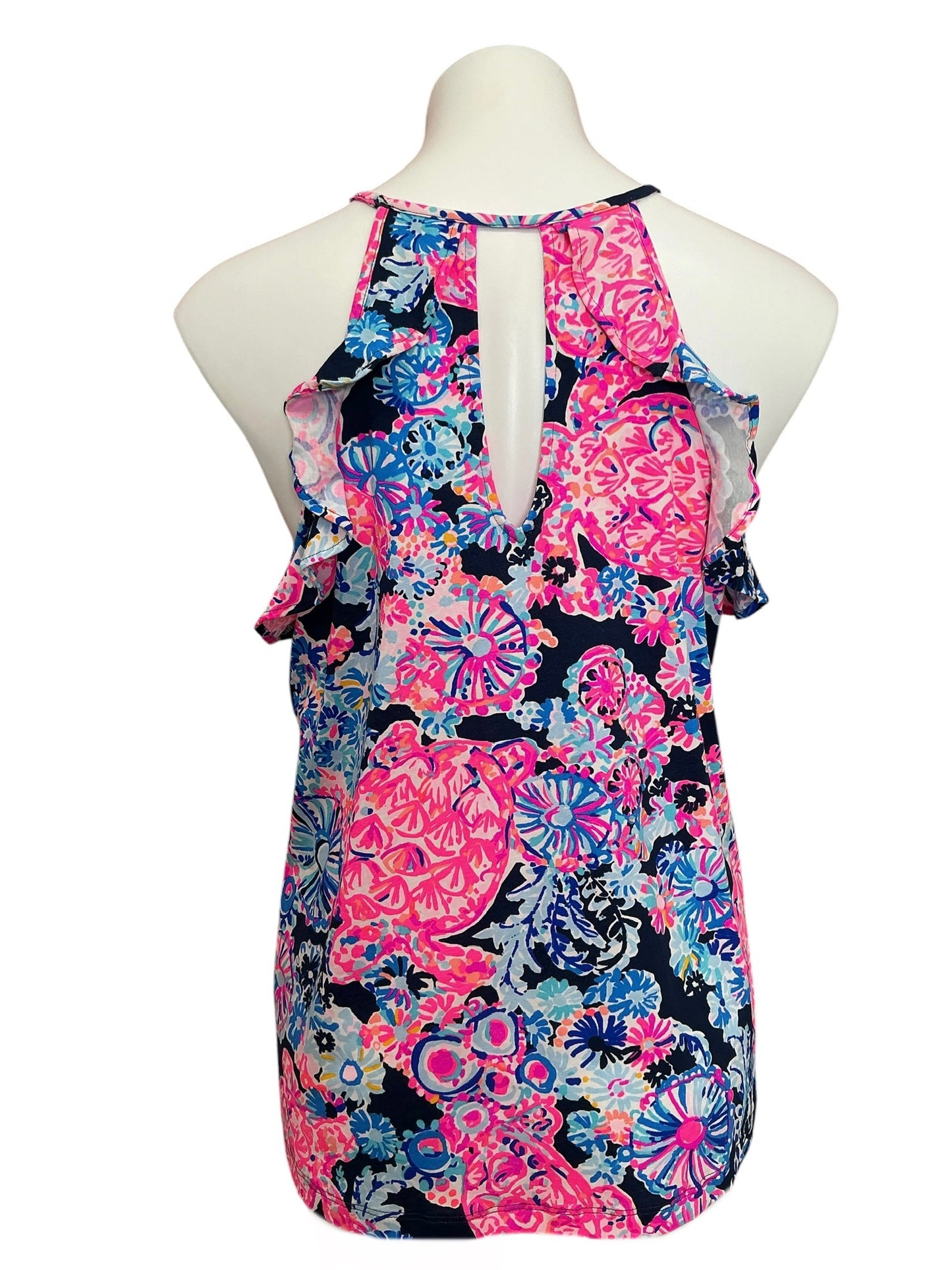 Lilly Pulitzer NWT Billie Top High Tide Navy In Turtle Amazement - Size M
