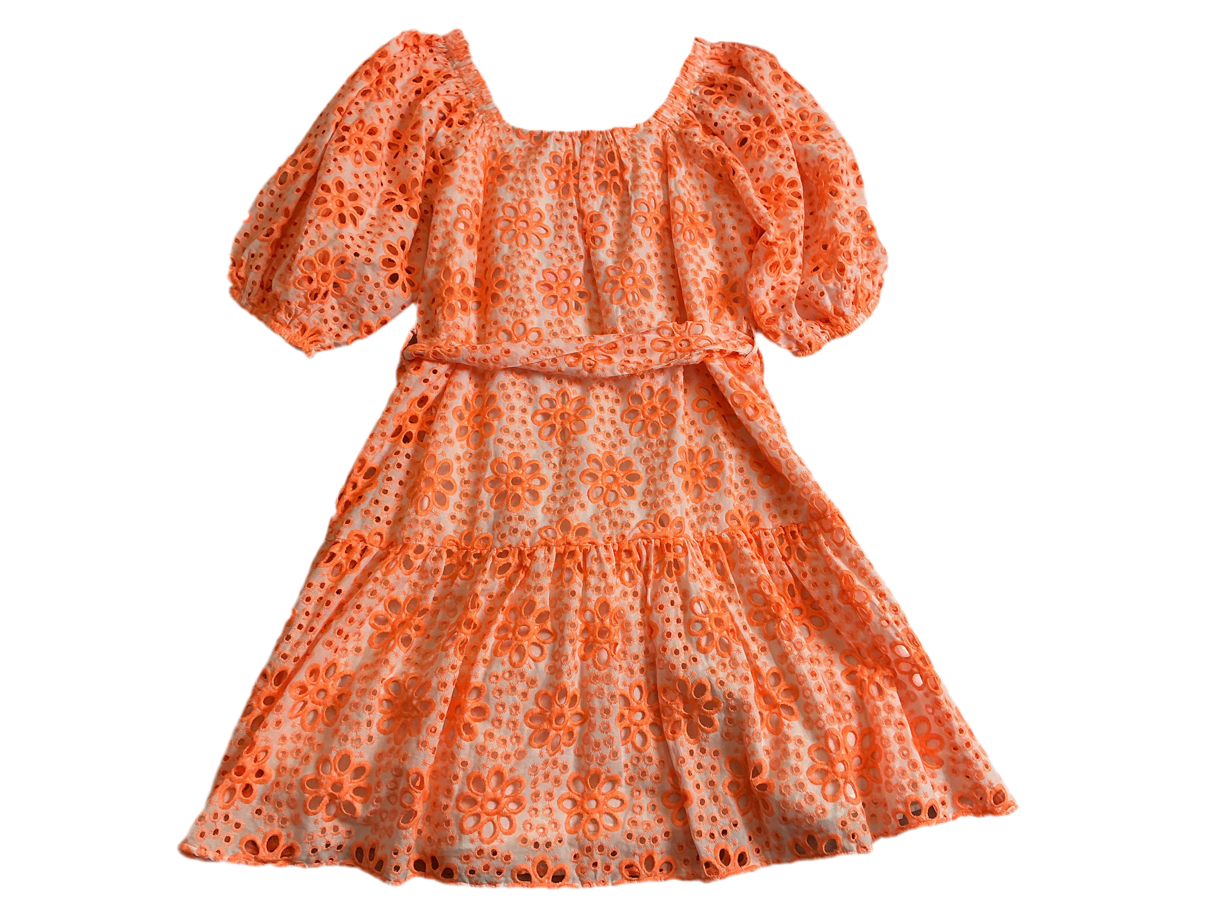 Lilly Pulitzer NWT - Kerrigan Elbow Sleeve - Cantaloupe Funflower Eyelet - Size S