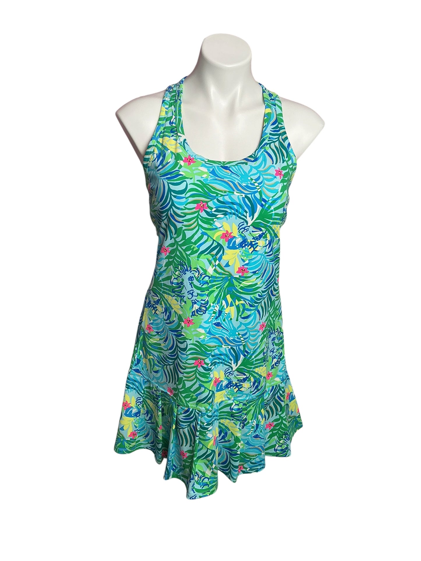 Lilly Pulitzer NWT 2 pc Ace Active Dress UPF 50+ Multi Via Parigi - Size L