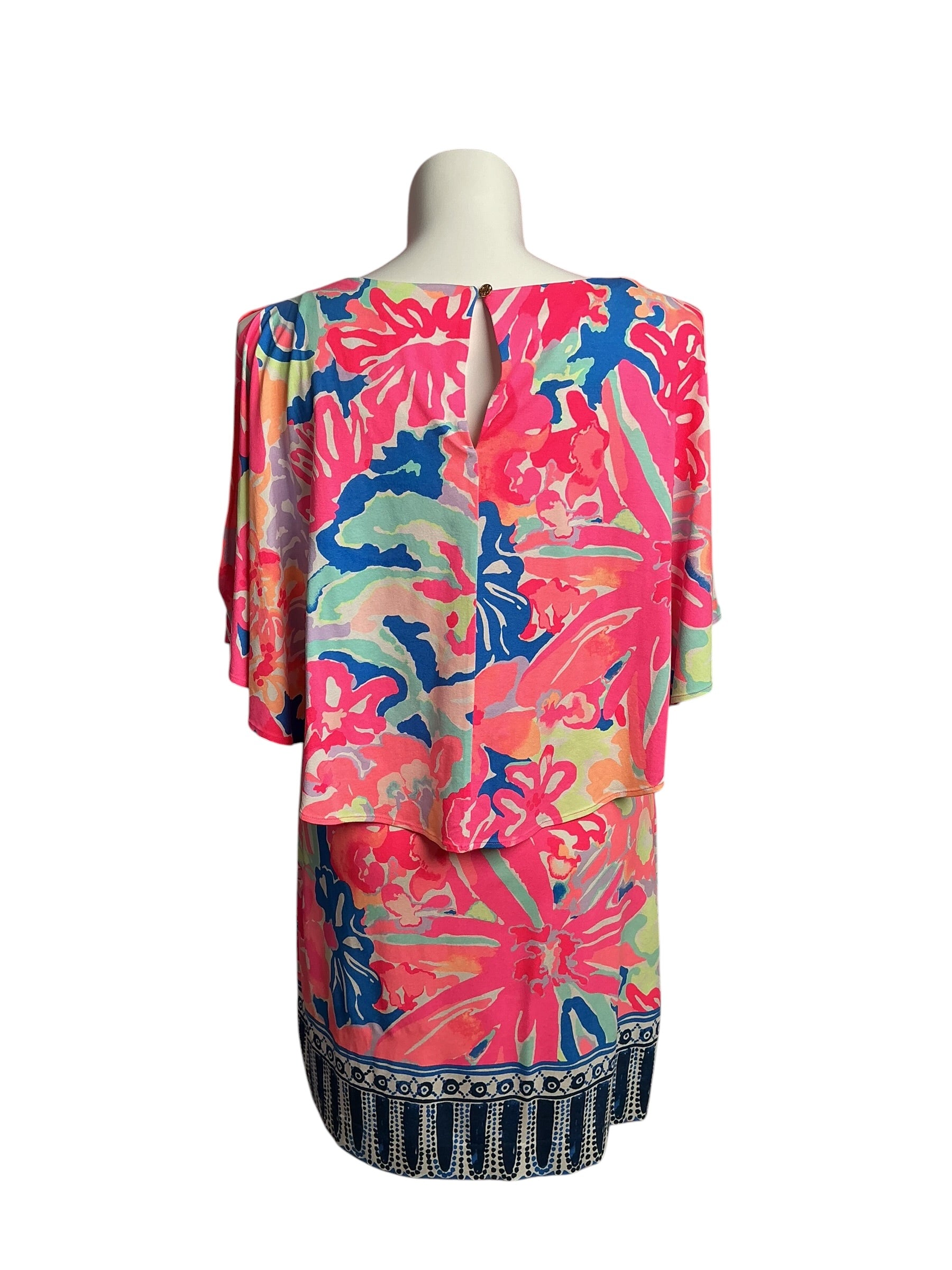 Lilly Pulitzer- NWT Gabrielle Dress Multi Playa Hermosa Engineered Size L