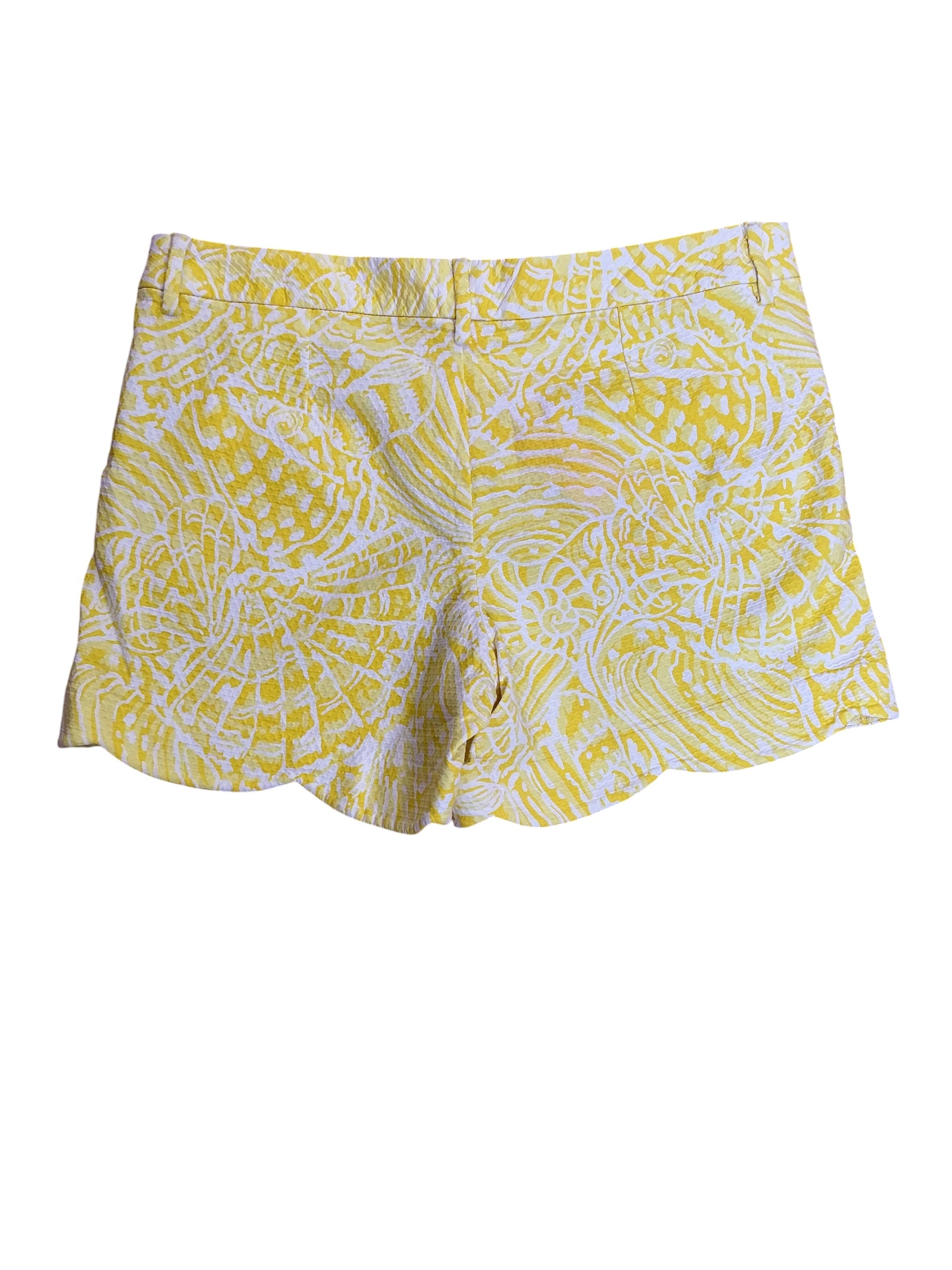Lilly Pulitzer NWT Palmita Stretch Shorts Lilly’s Lemon Sea Cups - Size 8