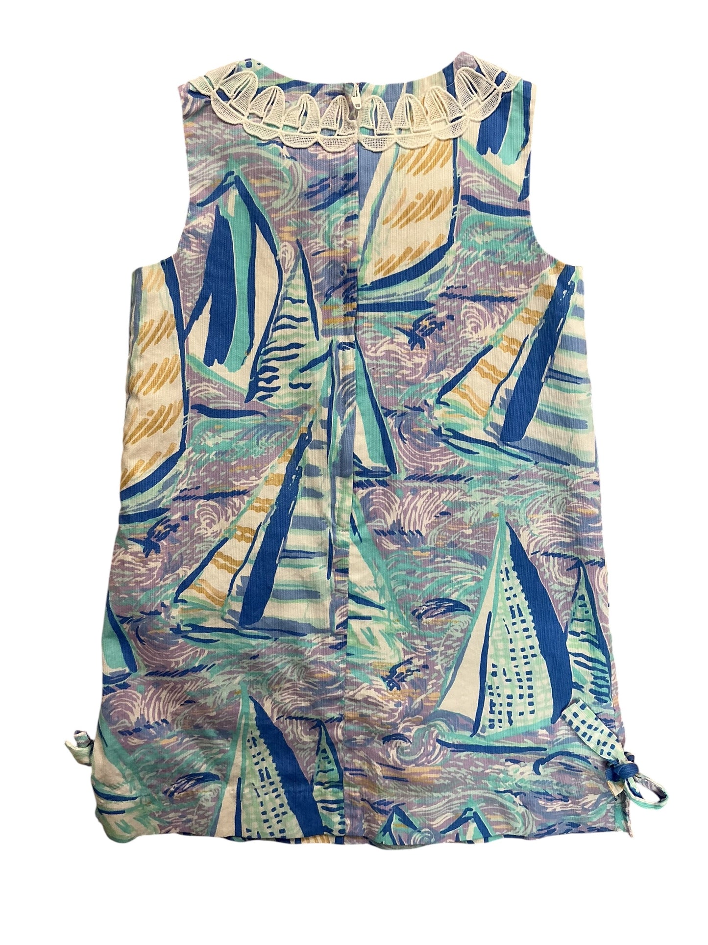 Lilly Pulitzer Kids Girls Little Lilly Classic Shift Dress It’s Aboat Time - Size 5