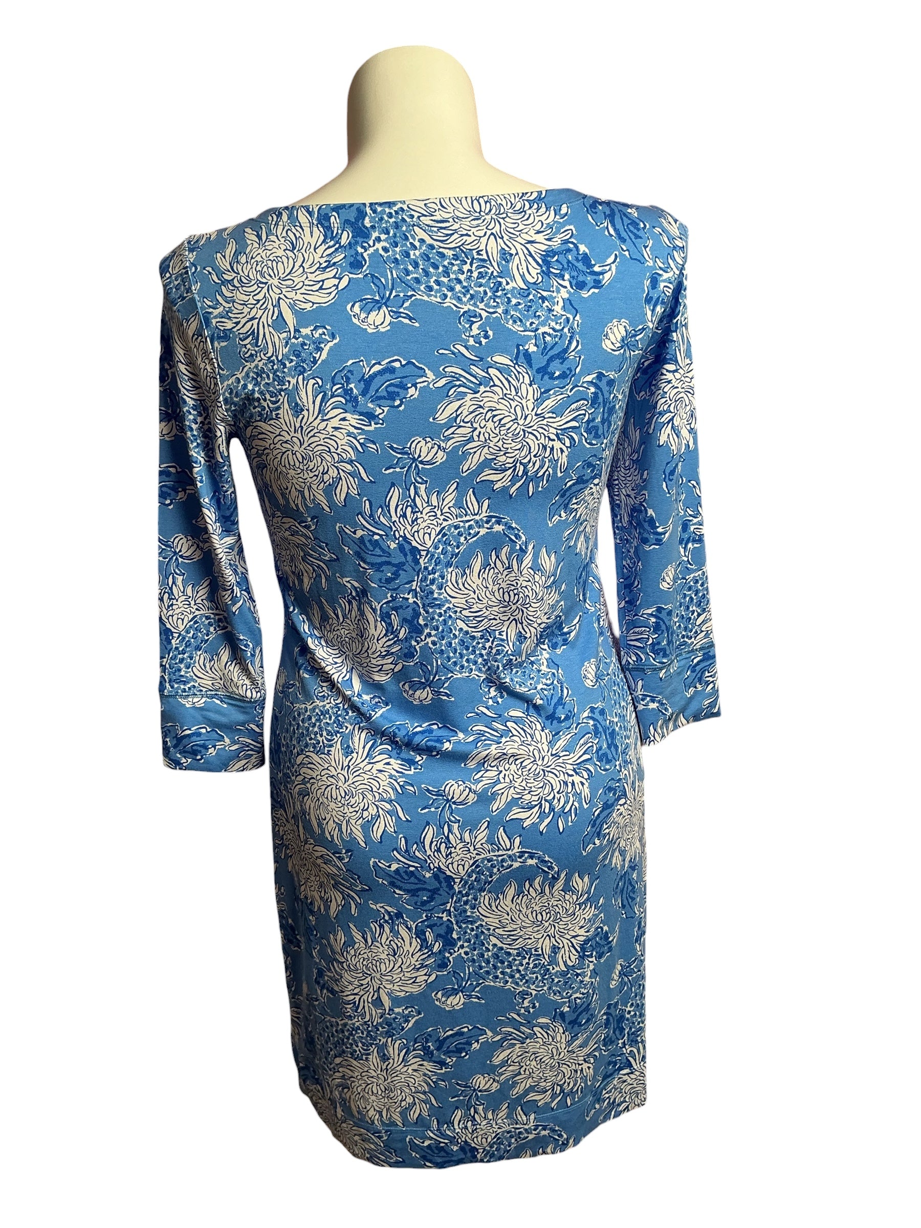 Lilly Pulitzer- Sophia Dress Boca Blue Croc And Lock It Size L