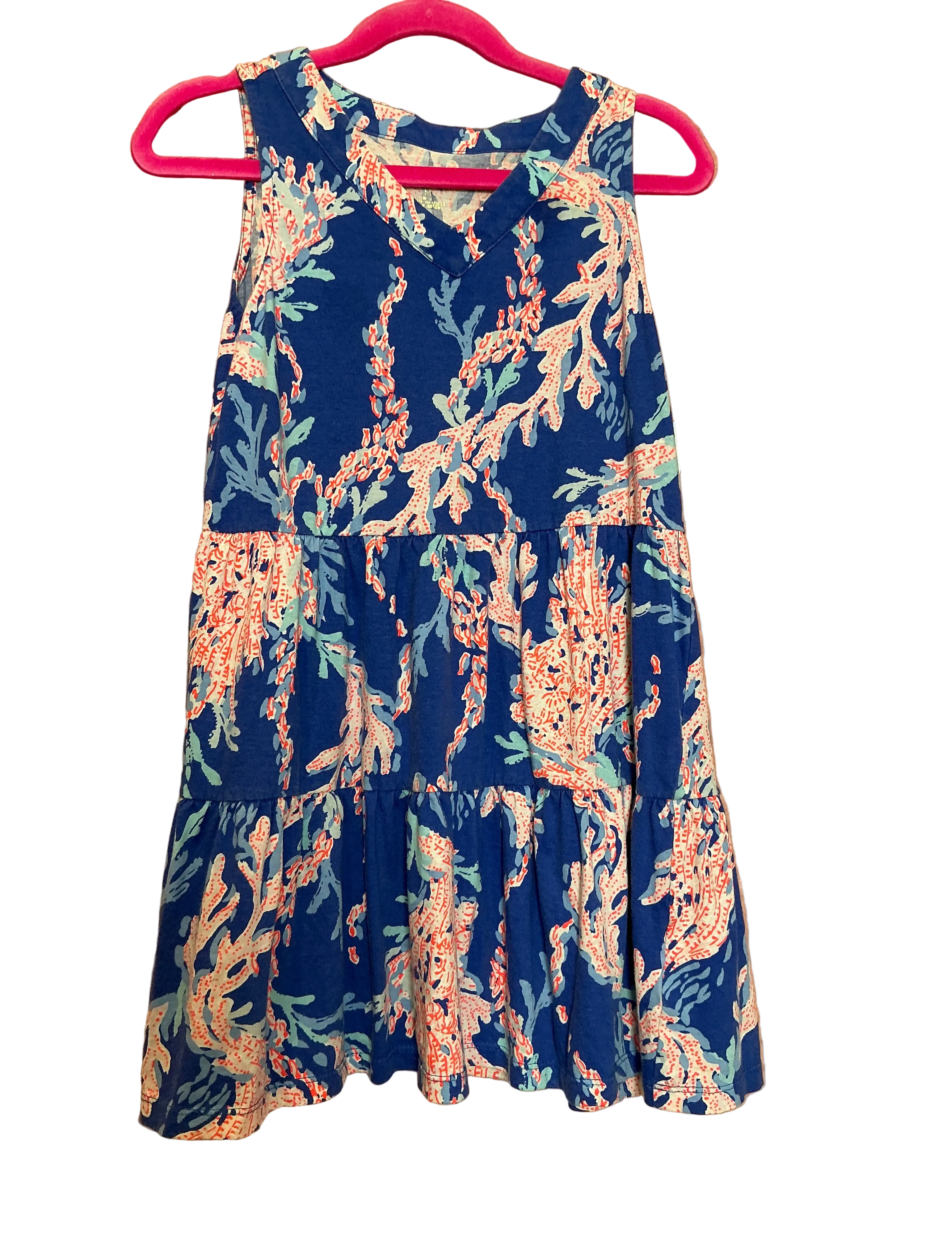 Lilly Pulitzer Girls Mini Lorina Dress Borealis Blue Swim - Size M