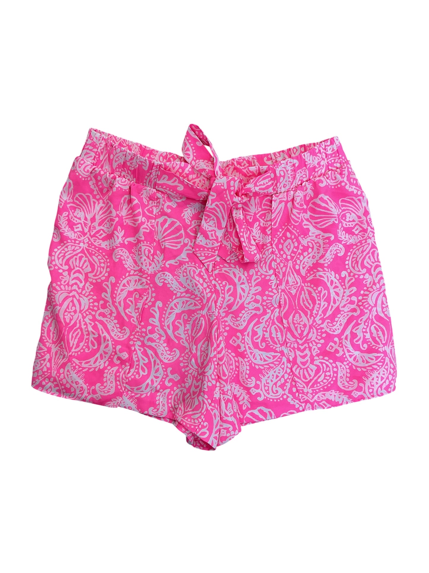Lilly Pulitzer Mylee Tie Front Shorts Havana Pink Clawdia - Size 6