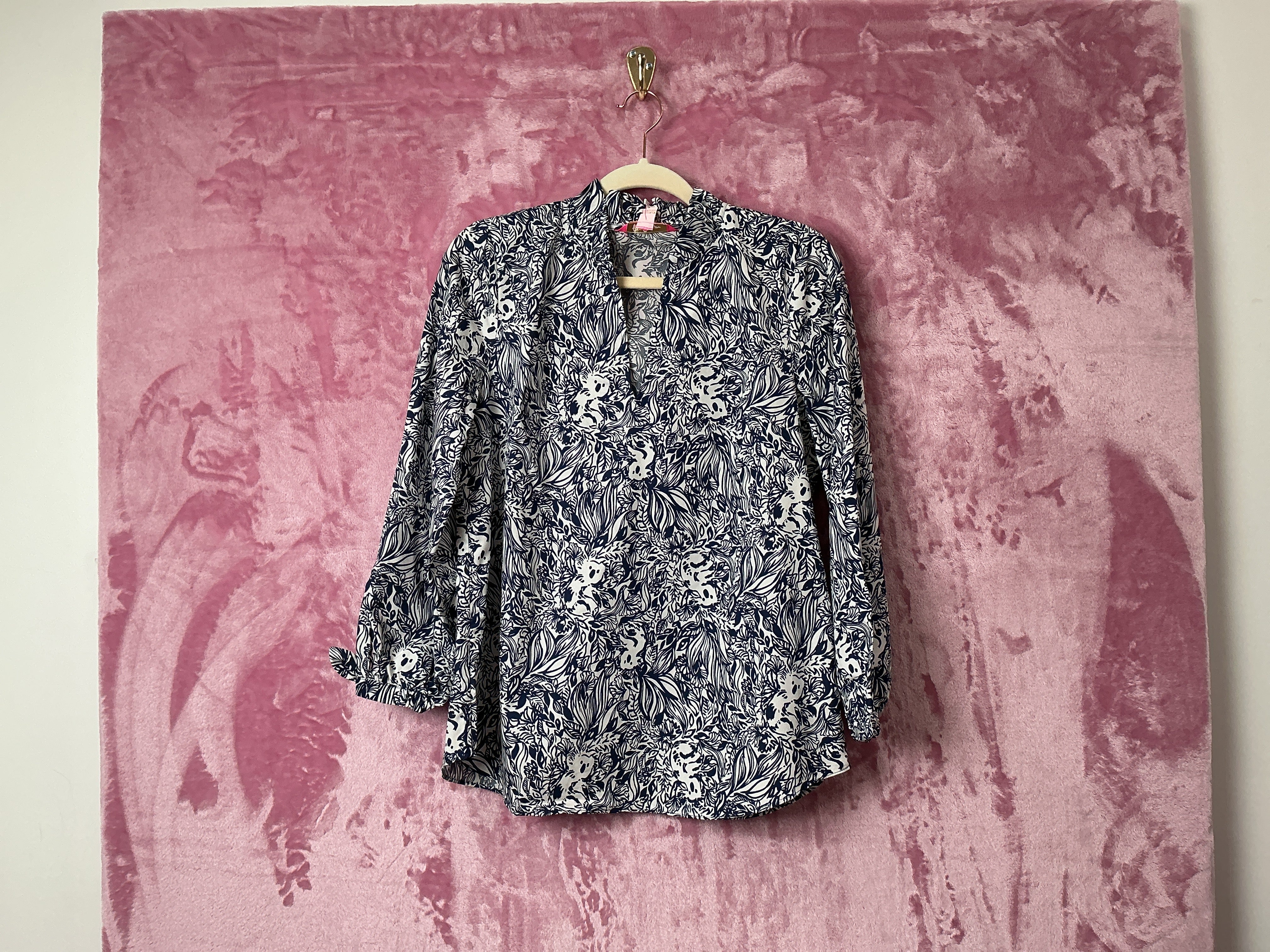 Lilly Pulitzer NWT Sherida Top High Tide Navy Gday Mate - Size S