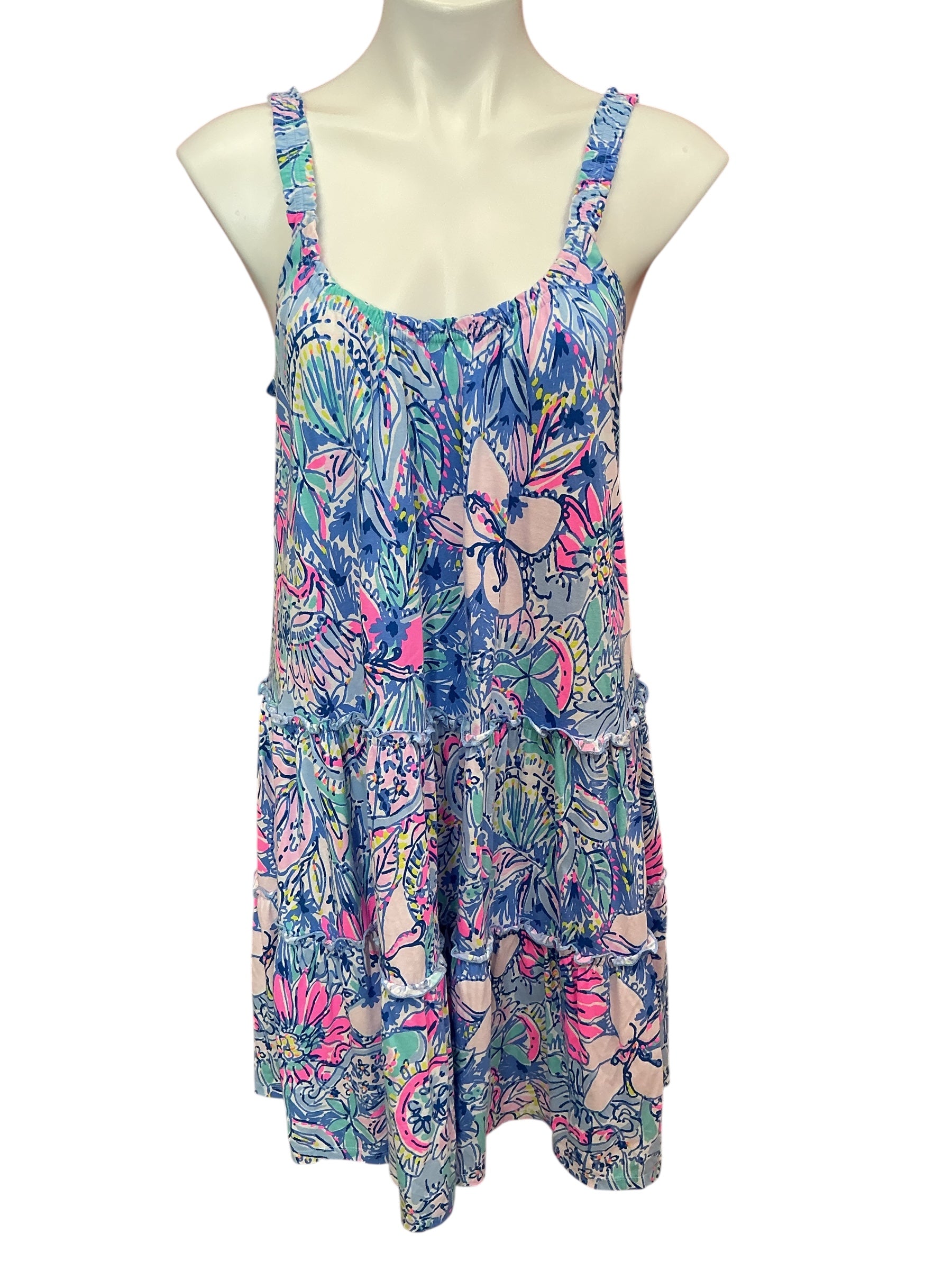 Lilly Pulitzer Loro Midi Dress Multi Pop Up Got Your Back - Size M