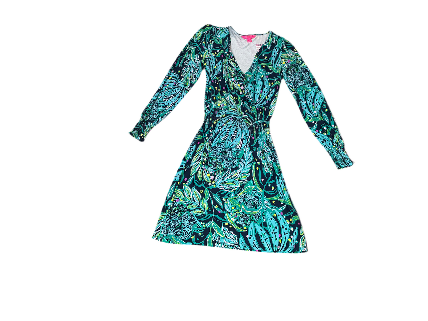 Lilly Pulitzer Tally Dress - Low Tide Navy Catty Purrsonality - Size xxs