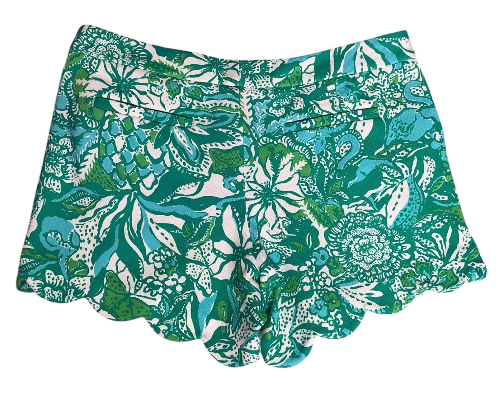 Lilly Pulitzer Buttercup Short Botanical Green Safari Sangria - Size 8
