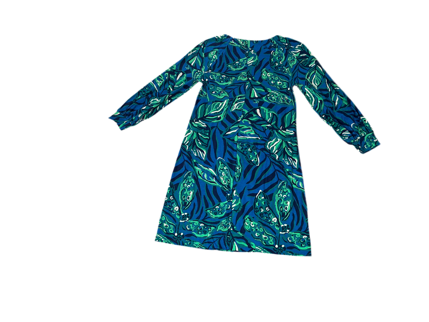 Lilly Pulitzer Elianna 3/4 Sleeve Dress - Indigo Breeze Shady Gators - Size xxs