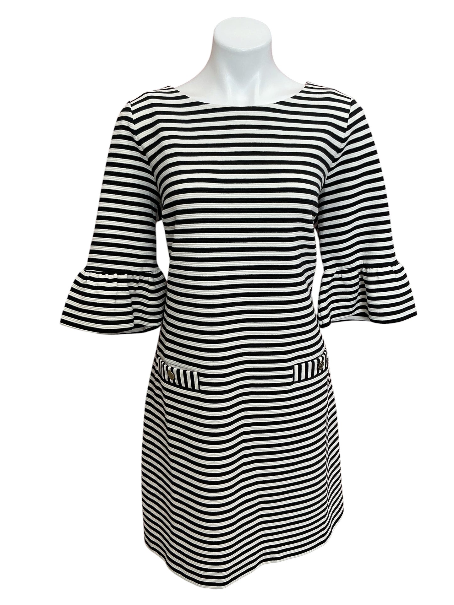 Lilly Pulitzer Alden Shift Dress Coconut Ottoman Stripe - Size XL