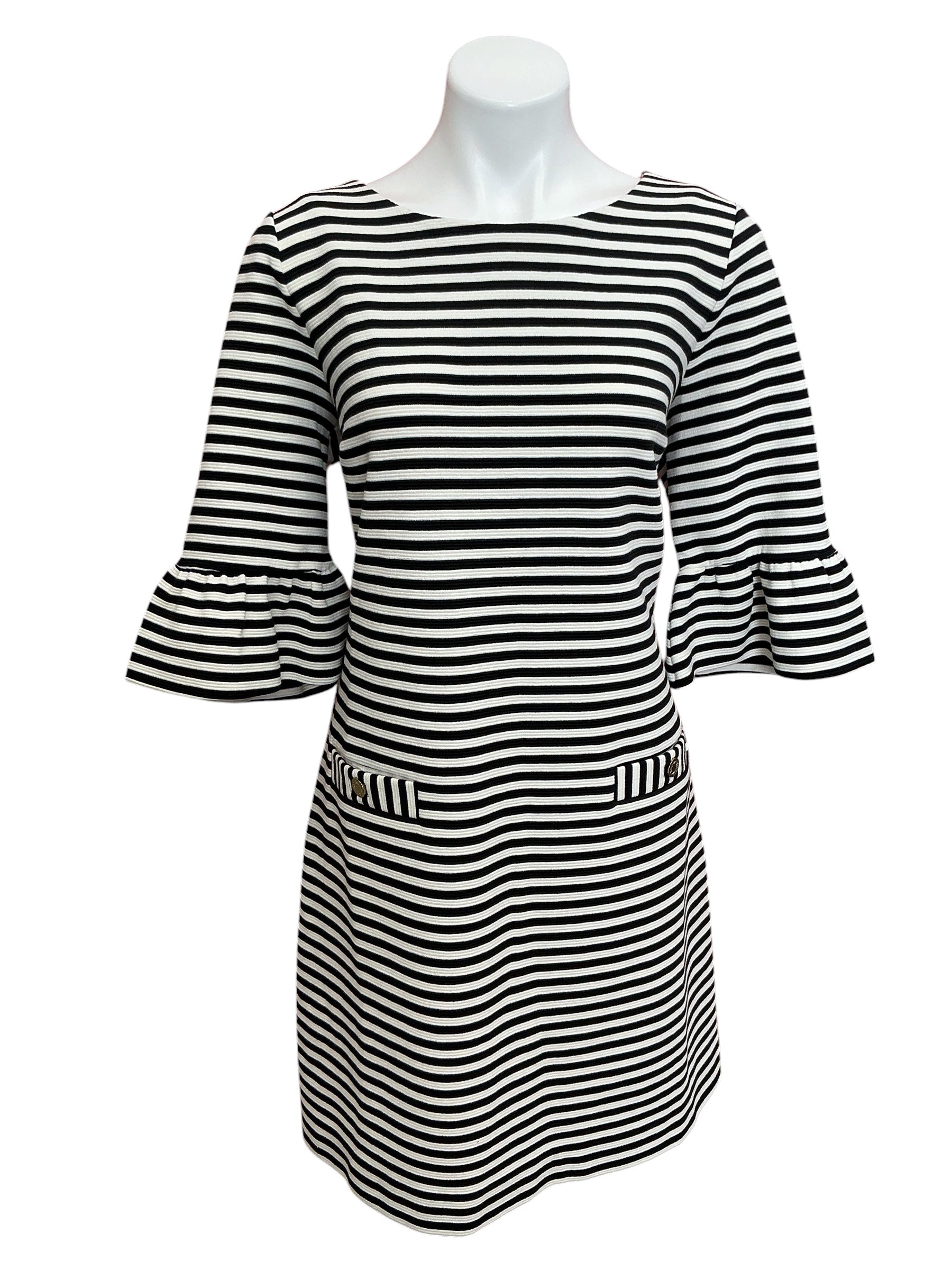 Lilly Pulitzer Alden Shift Dress Coconut Ottoman Stripe - Size XL