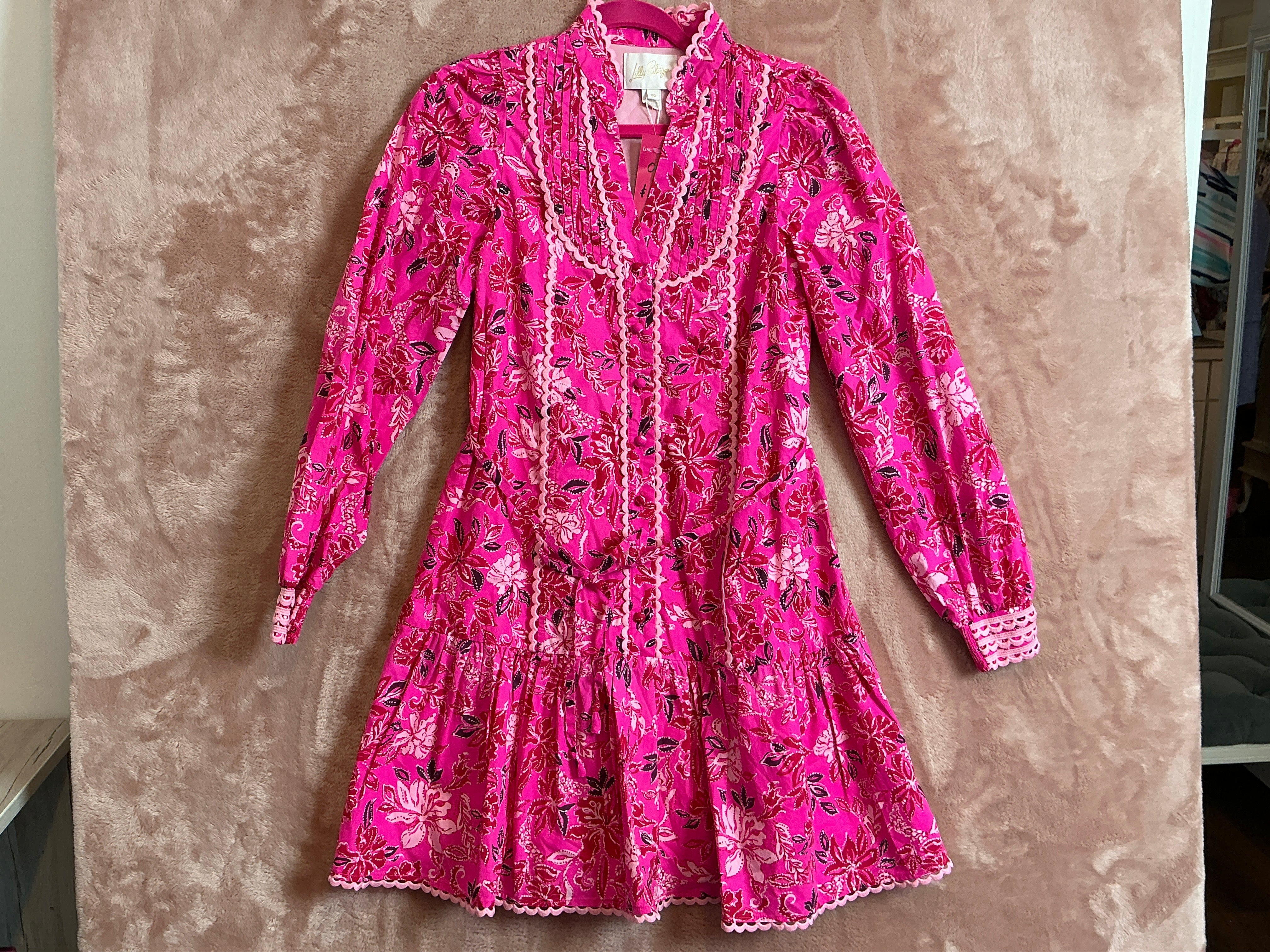 Lilly Pulitzer NWT - Arletta Dress - Passion Fruit Pink Giraffic Park - Size 00