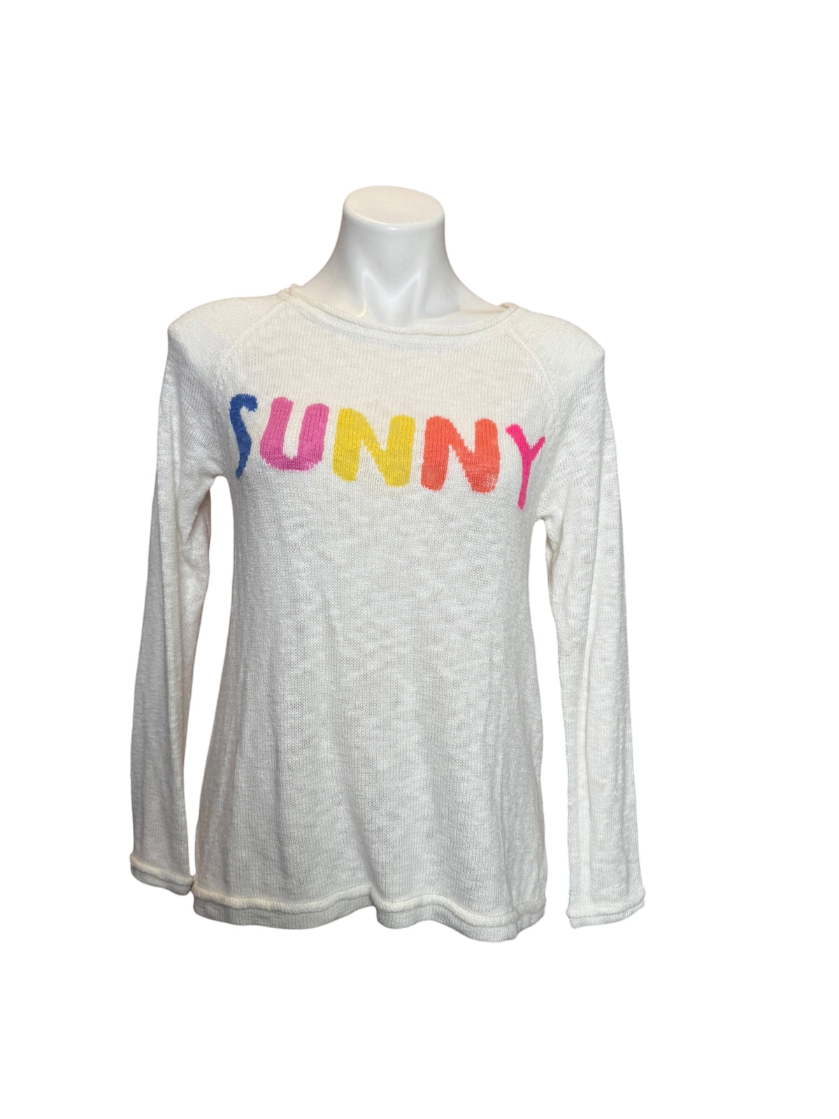 Lilly Pulitzer Danette Sweater Creme Sunny Intarsia - Size S