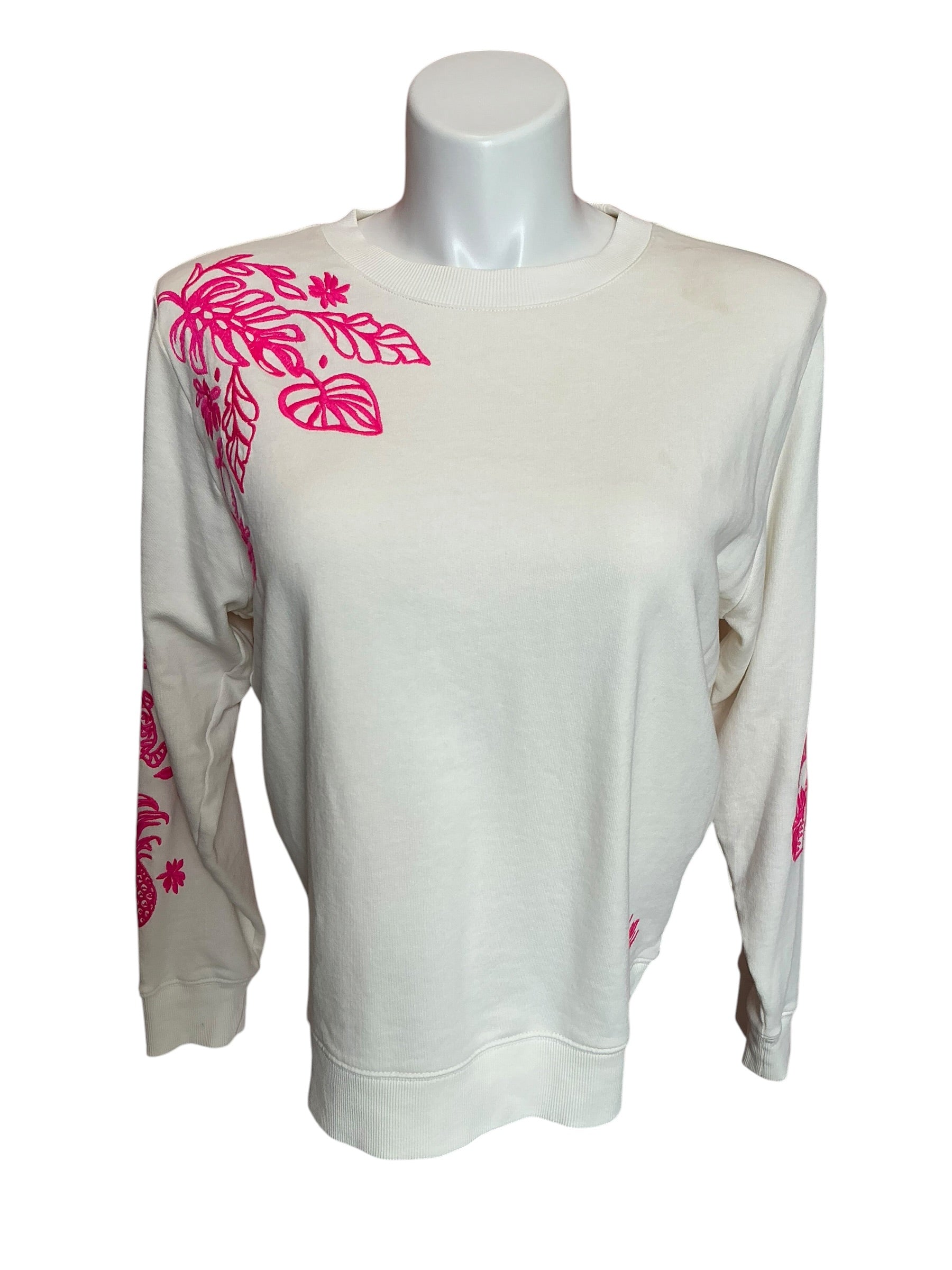 Lilly Pulitzer Ballad Long Sleeve Sweatshirt Pink Muse - Size S