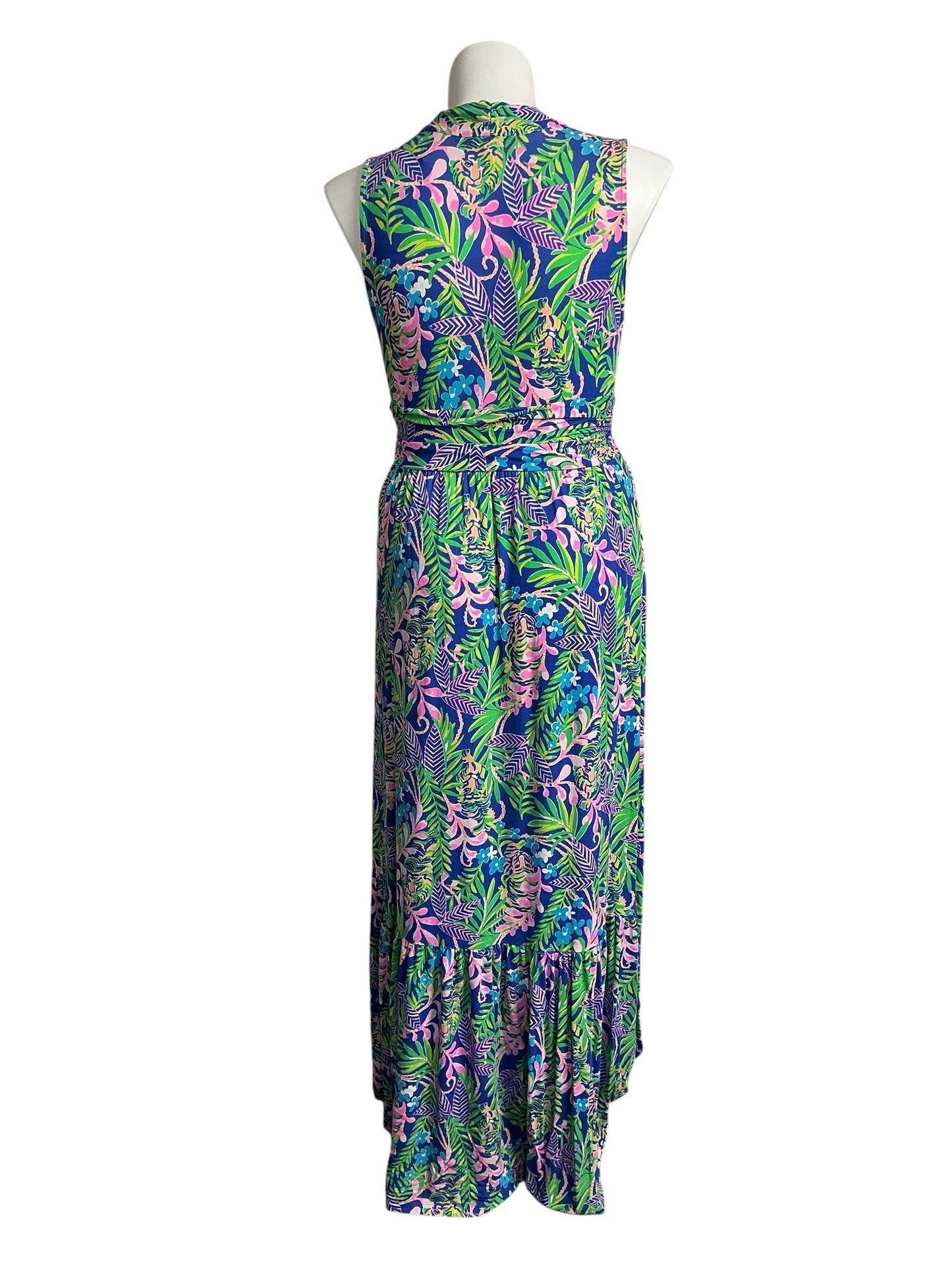 Lilly Pulitzer Pearce Maxi Dress Borealis Blue How You Like Me Prowl - Size L