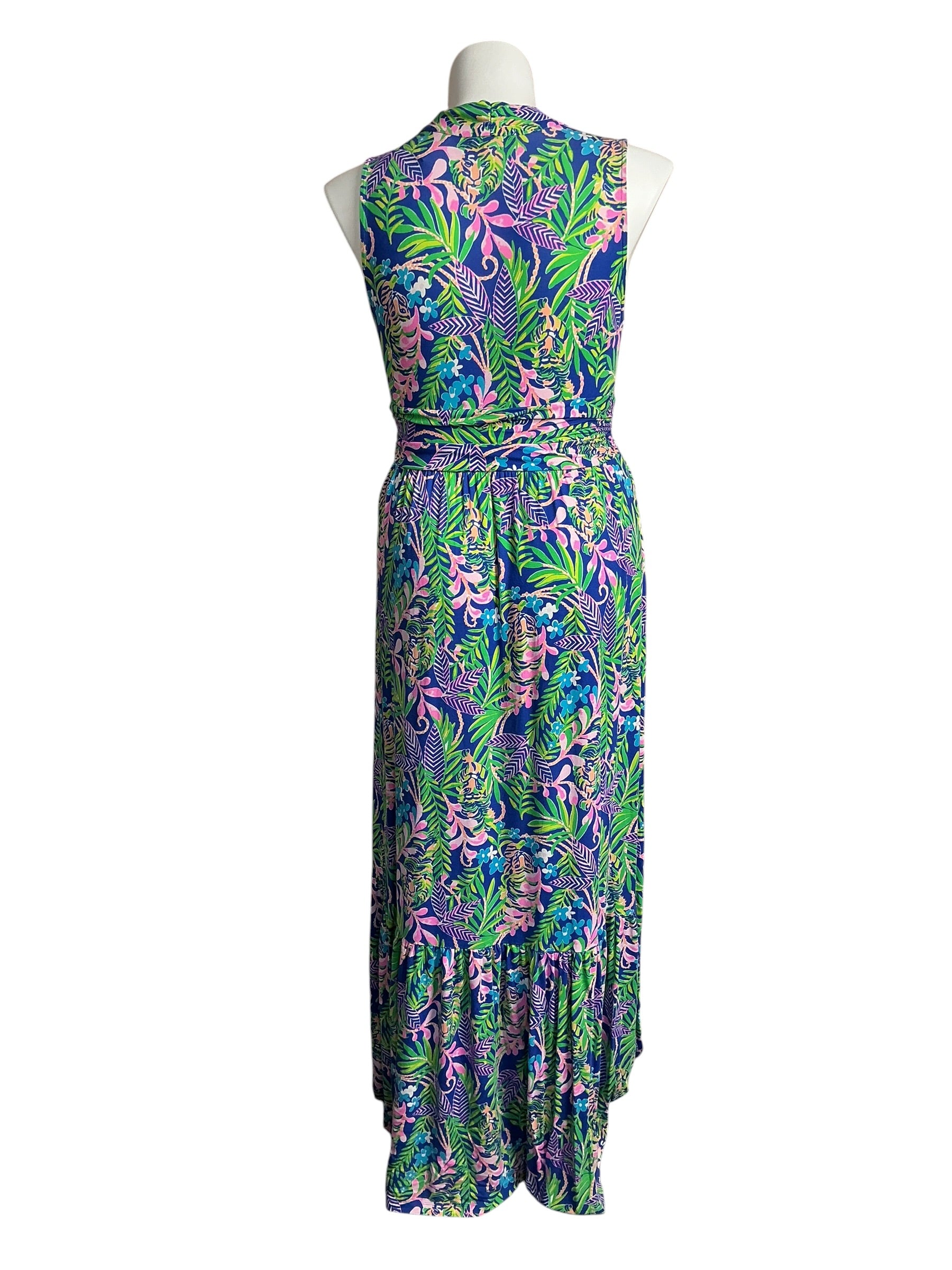 Lilly Pulitzer Pearce Maxi Dress Borealis Blue How You Like Me Prowl - Size L
