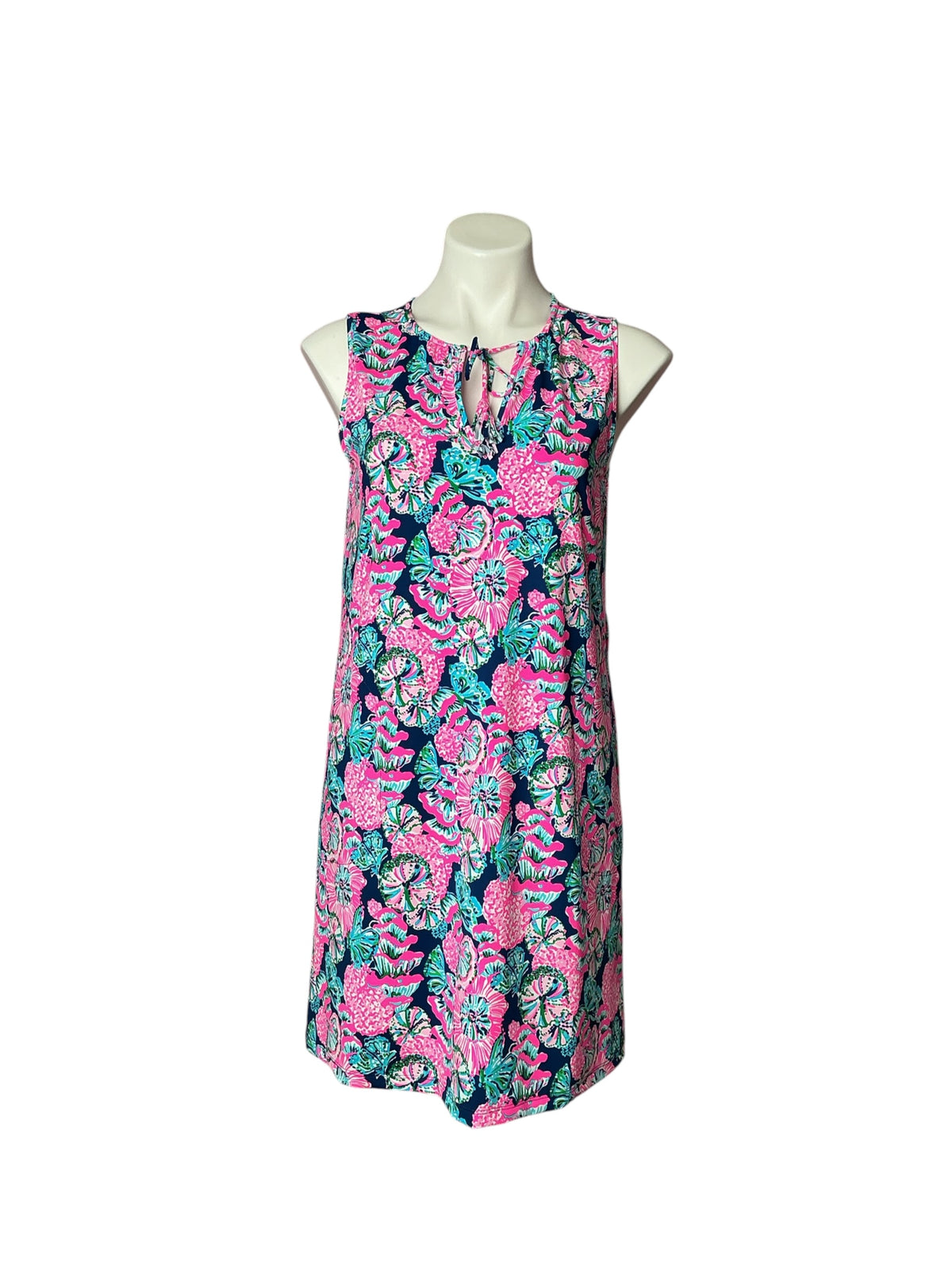 Lilly Pulitzer NWT Johanna Sleeveless Coverup Oyster Bay Navy Shroom With A View - Size S