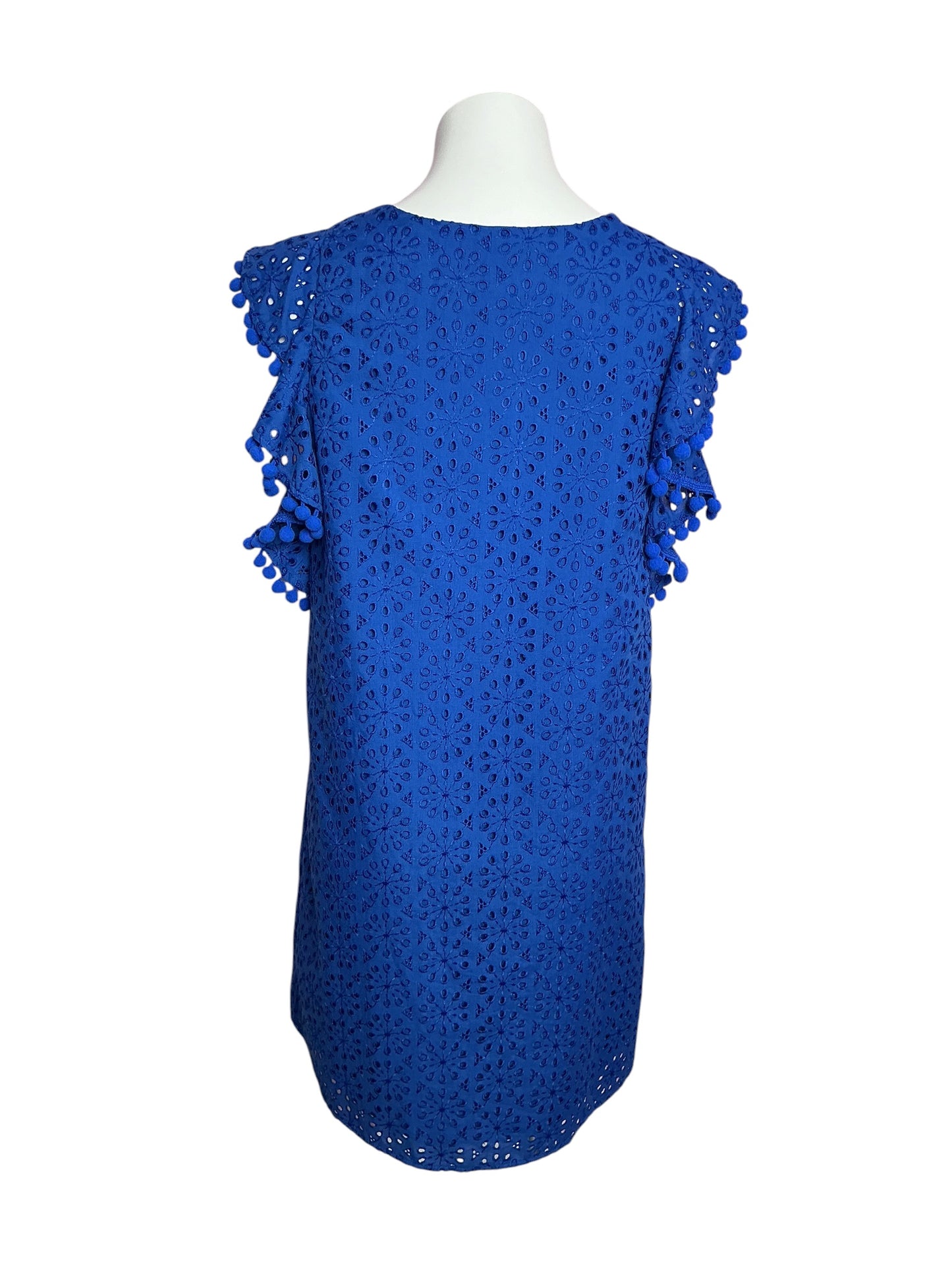 Lilly Pulitzer Astara Dress Baha Blue Neon Sunburst Eyelet - Size M