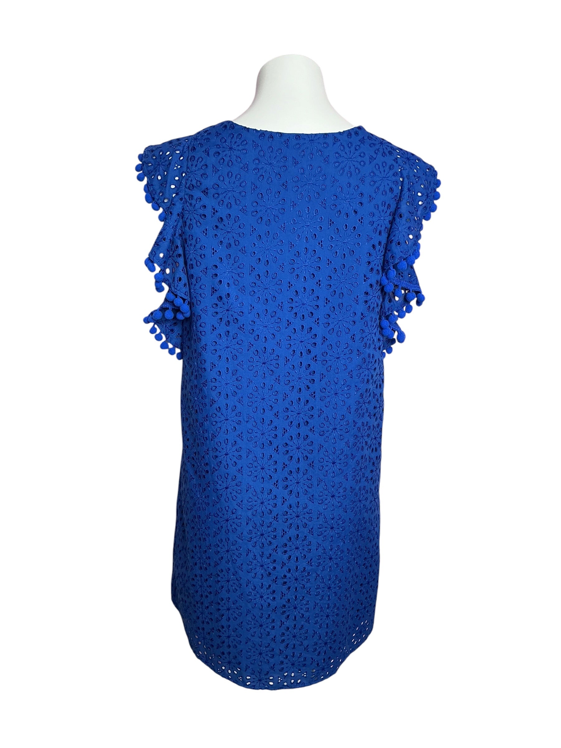 Lilly Pulitzer Astara Dress Baha Blue Neon Sunburst Eyelet - Size M