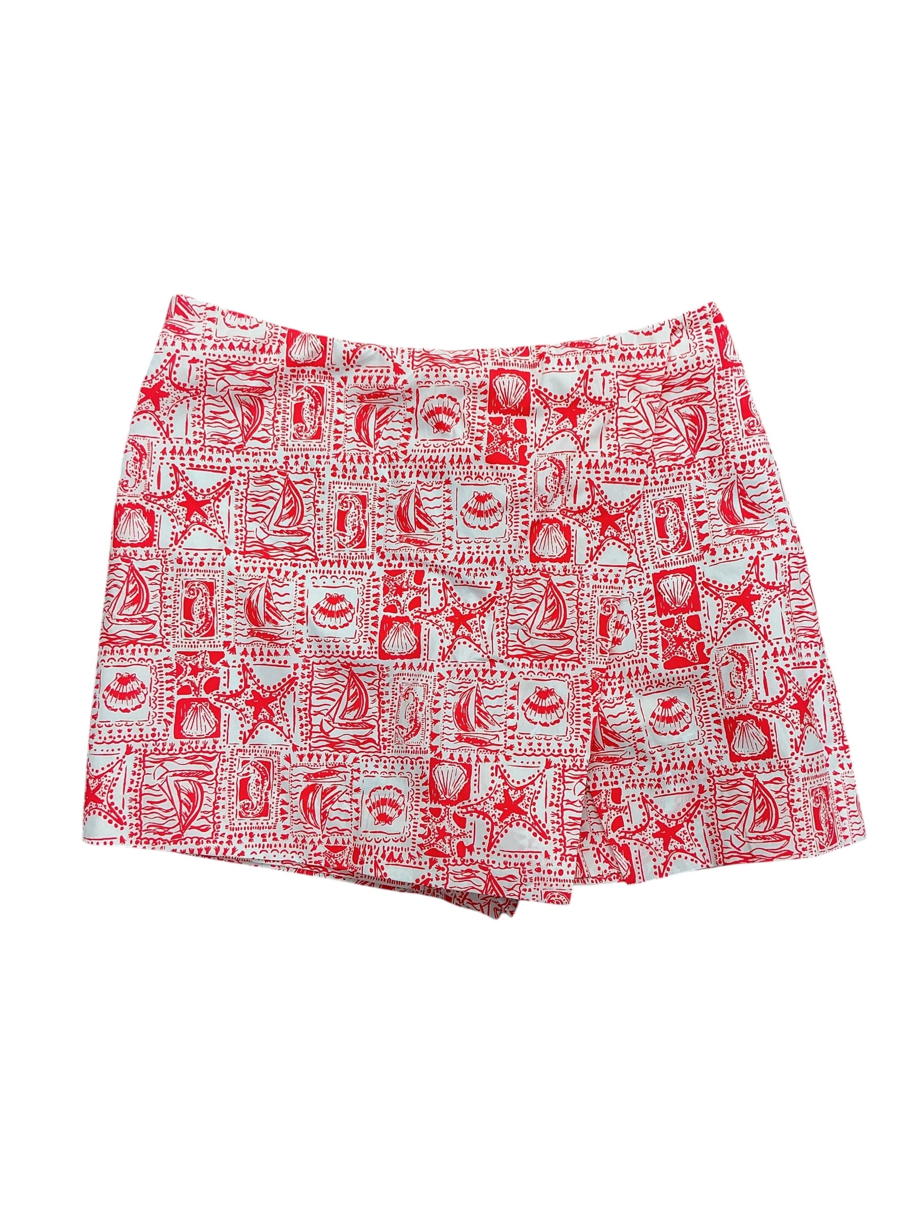 Lilly Pulitzer NWT Alicent Mini Skort Mizner Red Seaside Harbor - Size 10
