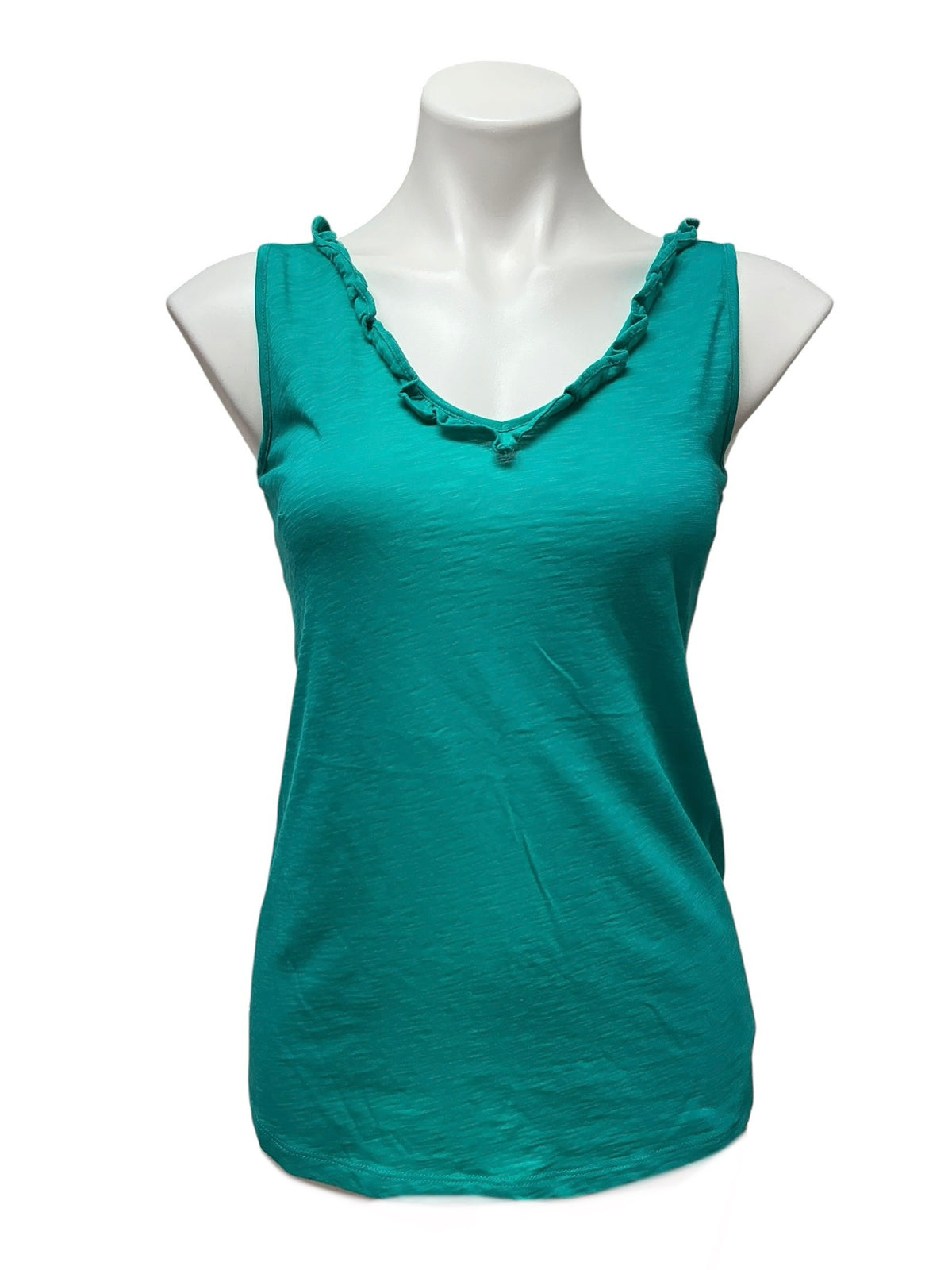Lilly Pulitzer Gigi Ruffle Tank Water Lilly Green - Size XXS