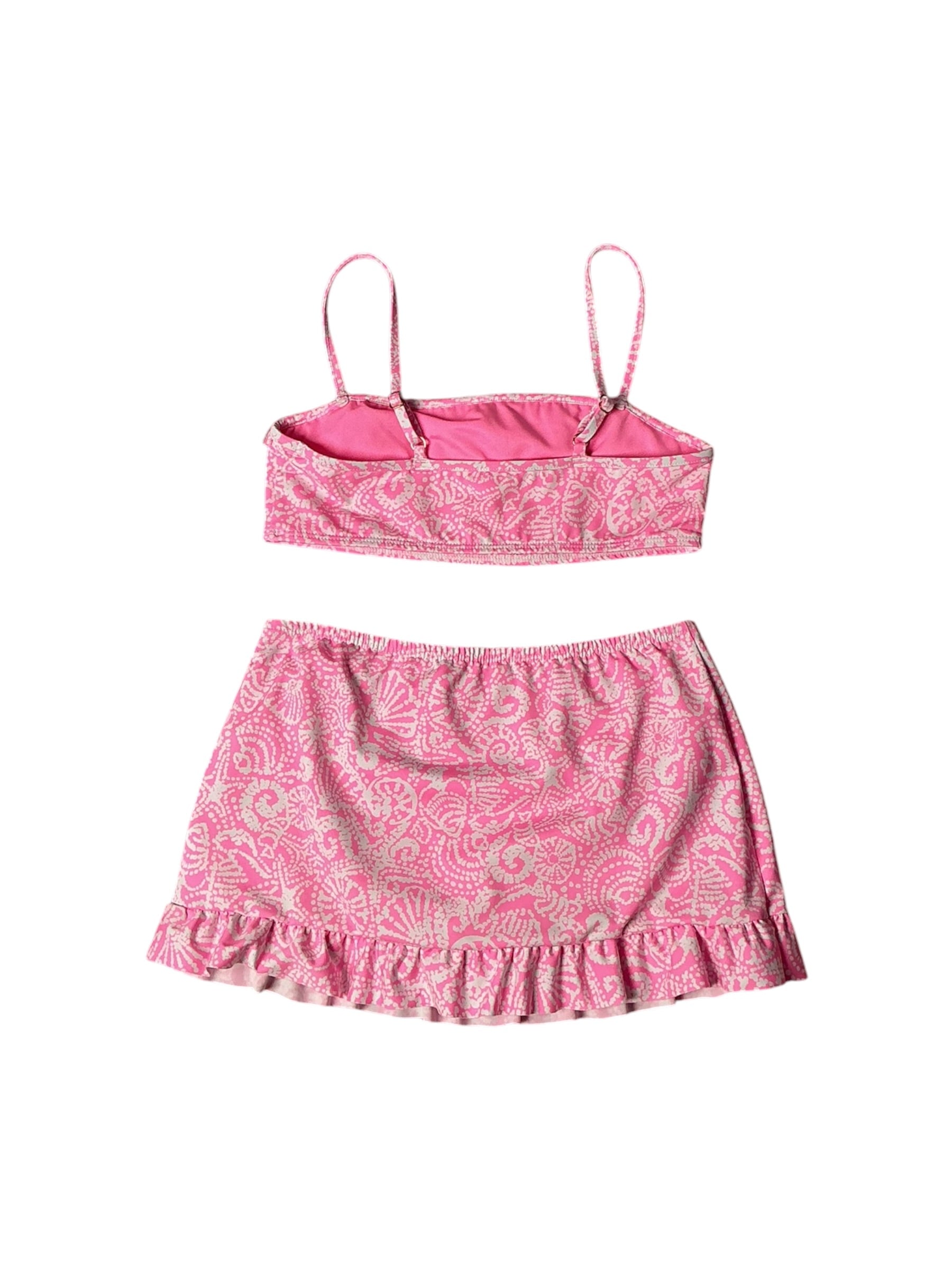 Lilly Pulitzer Kids Topher Bikini Set Rousseau Pink / Tidepool Treasures - Size 8