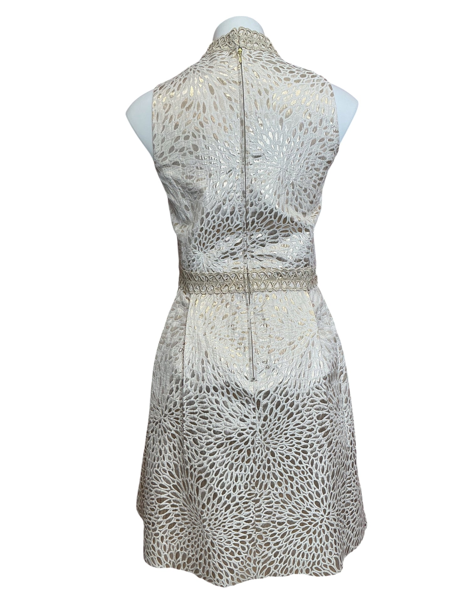 Lilly Pulitzer NWT Franci Dress - Gold Metallic Lagoon Jacquard - Size 12