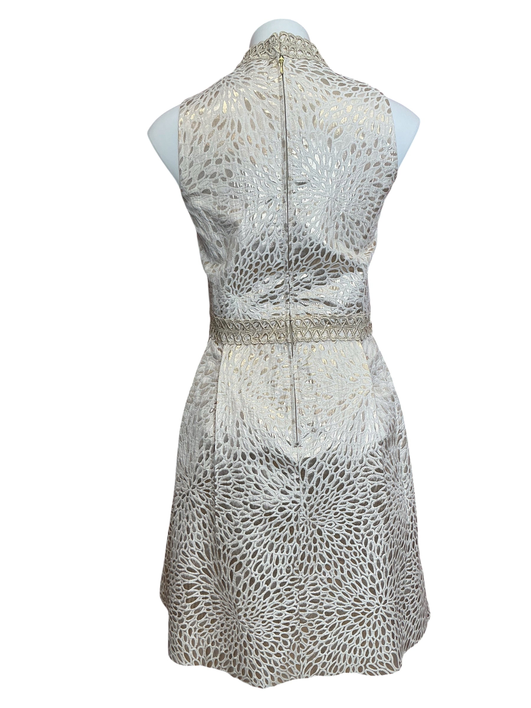 Lilly Pulitzer NWT Franci Dress - Gold Metallic Lagoon Jacquard - Size 12
